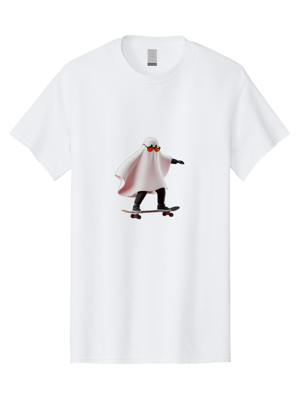 Ghost-On-Skateboard Men'S Graphic Tee, 100% Cotton, Comfortable Casual Summer Wear, Machine Washable, Vintage Camera, Old Camera, Antique Camera, Black Camera, Classic Photography, Photography Equipment, Nostalgic Device, Film Camera, Bam520