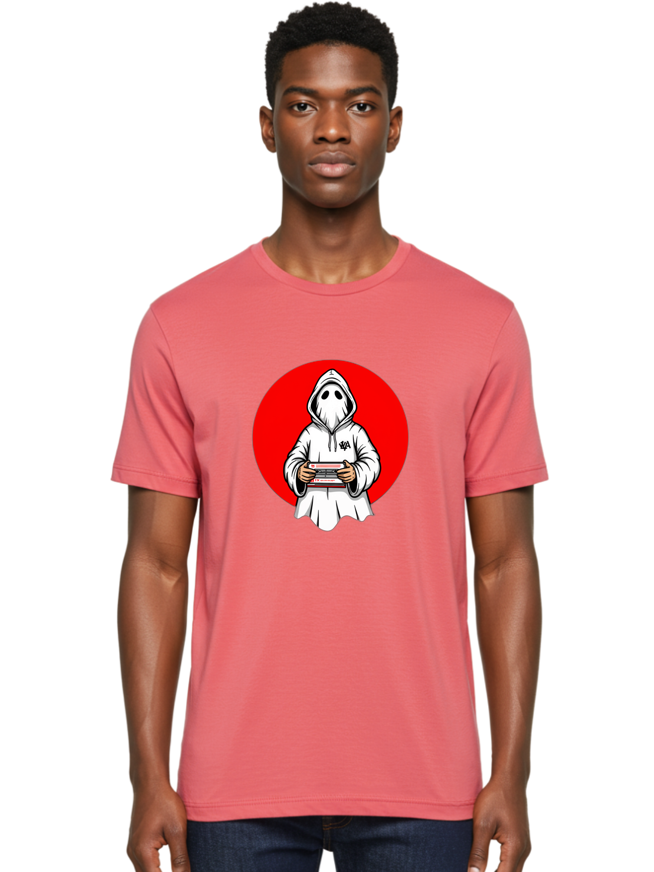 Ghost-Playing-Game Men'S Graphic Tee, 100% Cotton, Comfortable Casual Summer Wear, Machine Washable, Vintage Camera, Old Camera, Antique Camera, Black Camera, Classic Photography, Photography Equipment, Nostalgic Device, Film Camera, Bam521