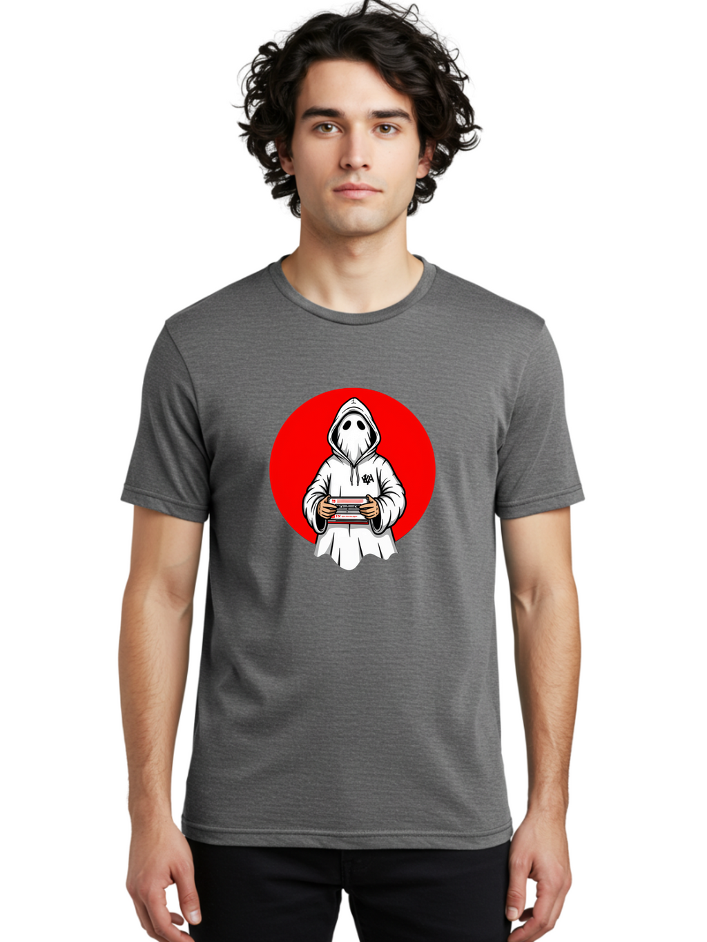 Ghost-Playing-Game Men'S Graphic Tee, 100% Cotton, Comfortable Casual Summer Wear, Machine Washable, Vintage Camera, Old Camera, Antique Camera, Black Camera, Classic Photography, Photography Equipment, Nostalgic Device, Film Camera, Bam521