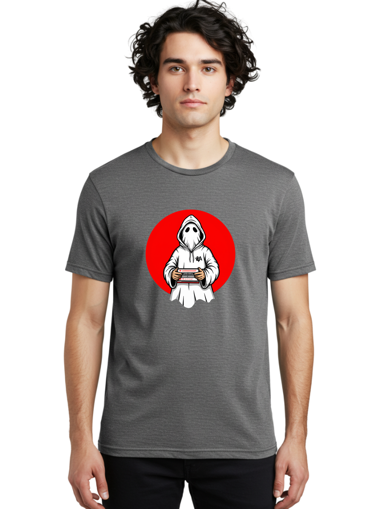 Ghost-Playing-Game Men'S Graphic Tee, 100% Cotton, Comfortable Casual Summer Wear, Machine Washable, Vintage Camera, Old Camera, Antique Camera, Black Camera, Classic Photography, Photography Equipment, Nostalgic Device, Film Camera, Bam521