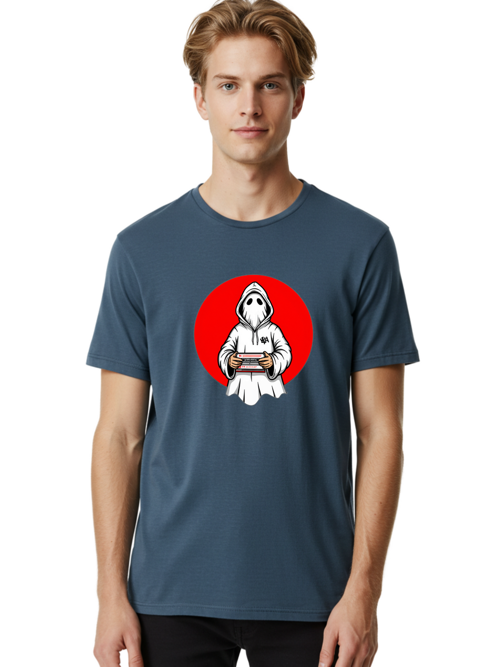 Ghost-Playing-Game Men'S Graphic Tee, 100% Cotton, Comfortable Casual Summer Wear, Machine Washable, Vintage Camera, Old Camera, Antique Camera, Black Camera, Classic Photography, Photography Equipment, Nostalgic Device, Film Camera, Bam521