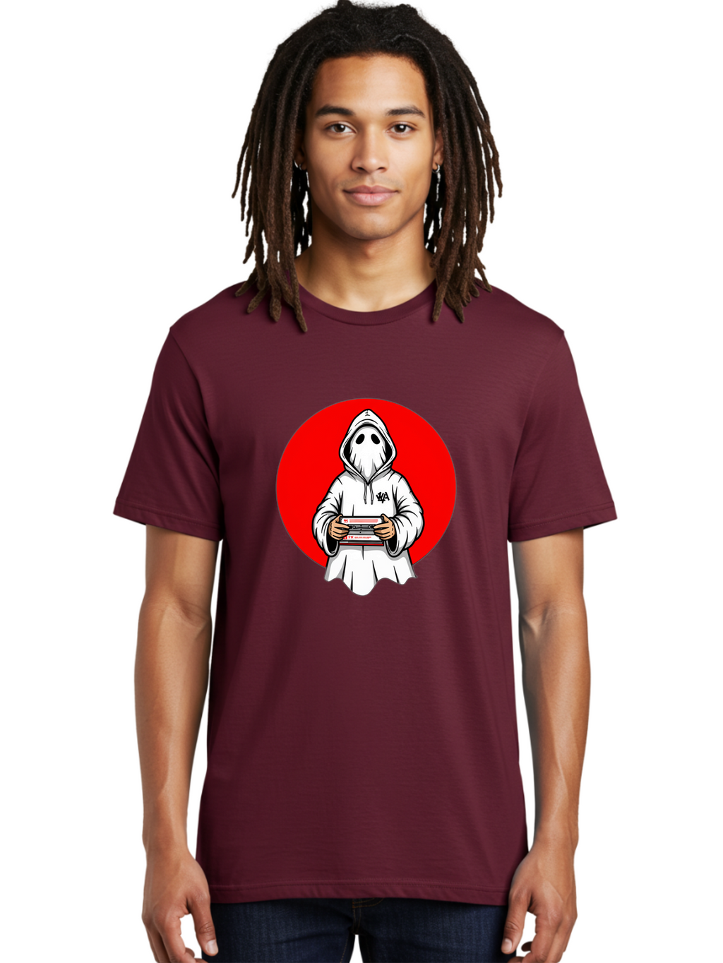 Ghost-Playing-Game Men'S Graphic Tee, 100% Cotton, Comfortable Casual Summer Wear, Machine Washable, Vintage Camera, Old Camera, Antique Camera, Black Camera, Classic Photography, Photography Equipment, Nostalgic Device, Film Camera, Bam521