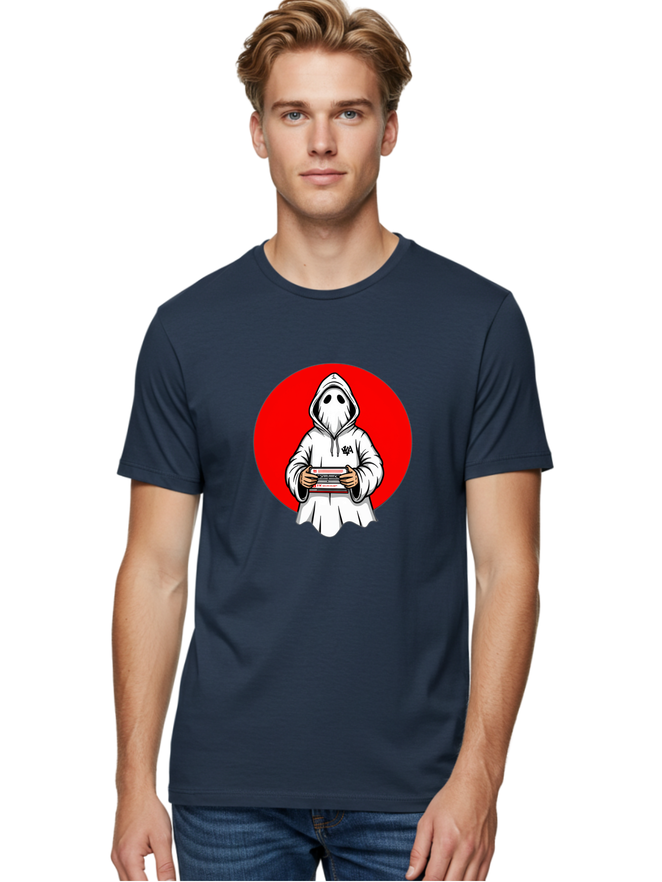 Ghost-Playing-Game Men'S Graphic Tee, 100% Cotton, Comfortable Casual Summer Wear, Machine Washable, Vintage Camera, Old Camera, Antique Camera, Black Camera, Classic Photography, Photography Equipment, Nostalgic Device, Film Camera, Bam521