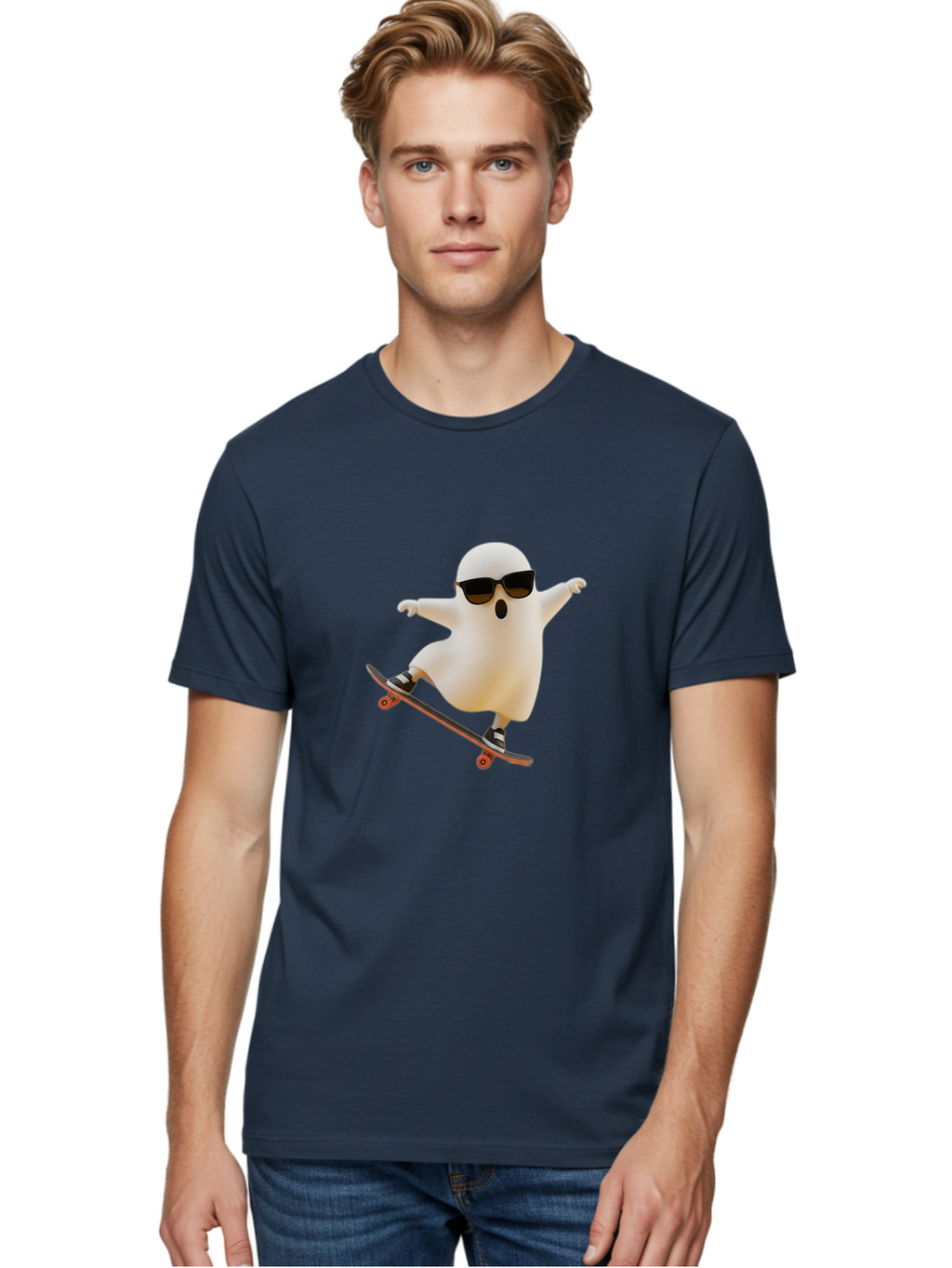 Ghost-Skateboarder-1 Men'S Graphic Tee, 100% Cotton, Comfortable Casual Summer Wear, Machine Washable, Vintage Camera, Old Camera, Antique Camera, Black Camera, Classic Photography, Photography Equipment, Nostalgic Device, Film Camera, Bam523