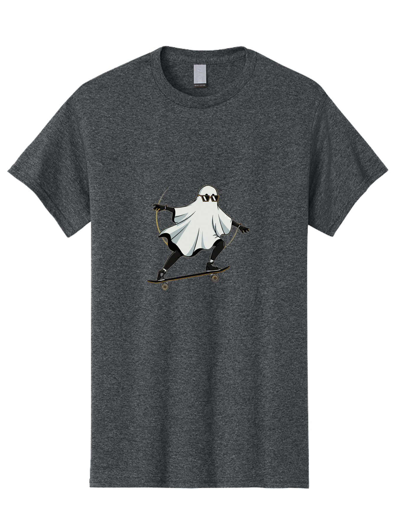 Ghost-Skateboarder-2 Men'S Graphic Tee, 100% Cotton, Comfortable Casual Summer Wear, Machine Washable, Vintage Camera, Old Camera, Antique Camera, Black Camera, Classic Photography, Photography Equipment, Nostalgic Device, Film Camera, Bam524