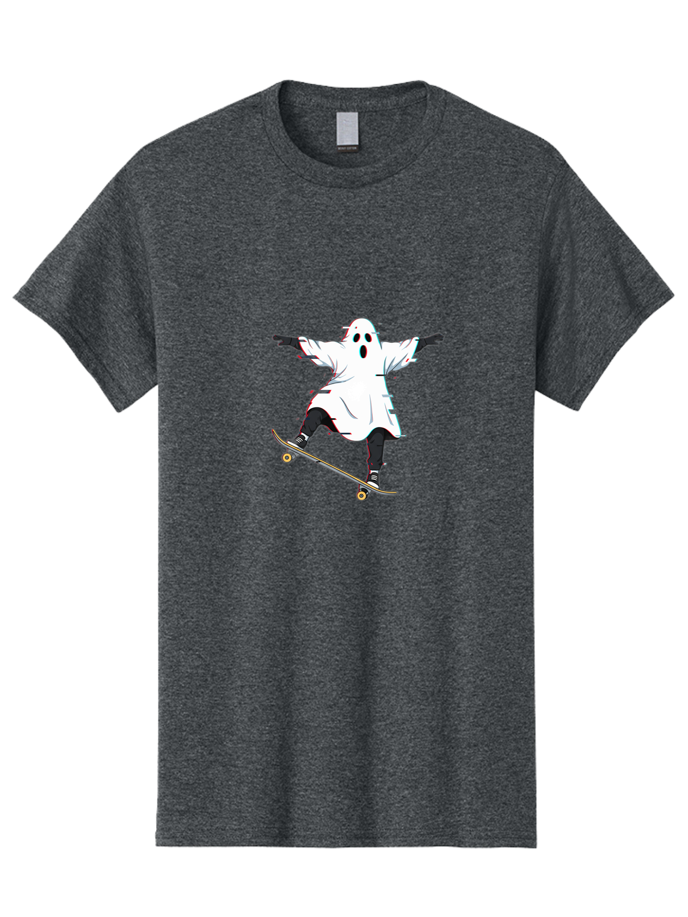 Ghost-Skateboarder-3 Men'S Graphic Tee, 100% Cotton, Comfortable Casual Summer Wear, Machine Washable, Vintage Camera, Old Camera, Antique Camera, Black Camera, Classic Photography, Photography Equipment, Nostalgic Device, Film Camera, Bam525