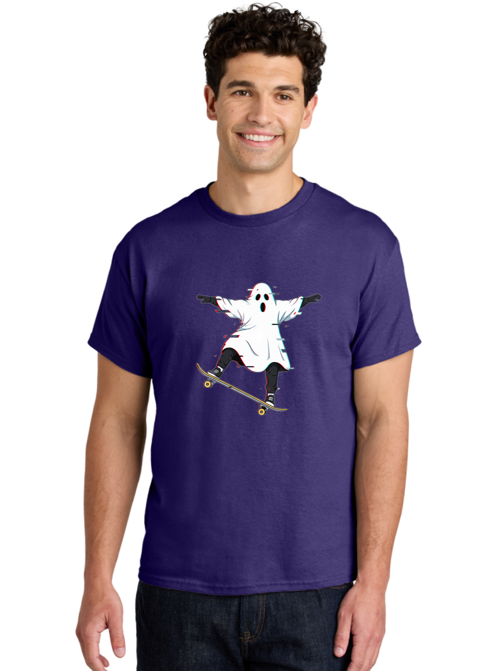 Ghost-Skateboarder-3 Men'S Graphic Tee, 100% Cotton, Comfortable Casual Summer Wear, Machine Washable, Vintage Camera, Old Camera, Antique Camera, Black Camera, Classic Photography, Photography Equipment, Nostalgic Device, Film Camera, Bam525