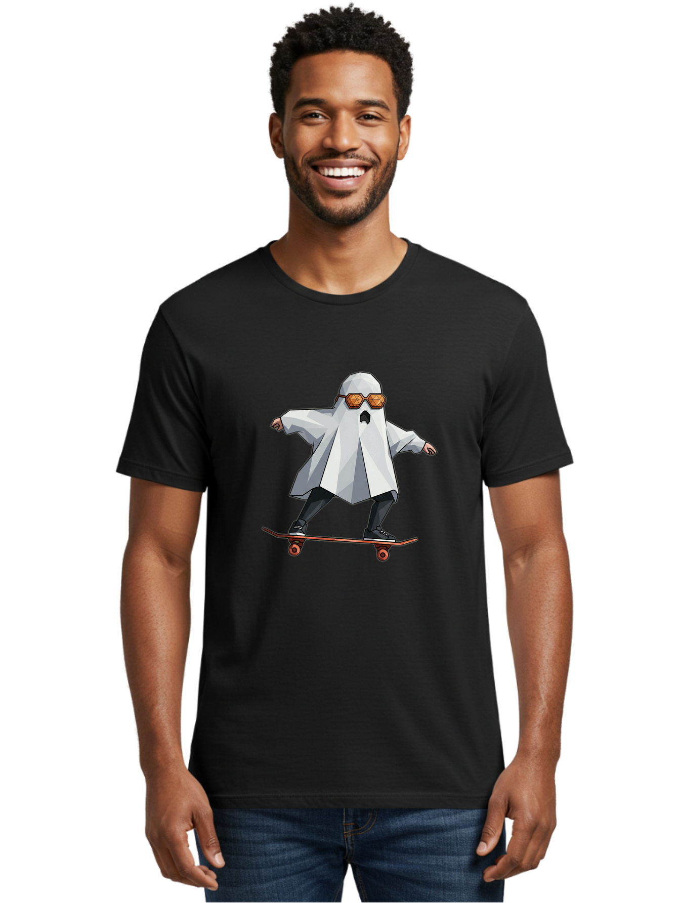 Ghost-Skateboarder-4 Men'S Graphic Tee, 100% Cotton, Comfortable Casual Summer Wear, Machine Washable, Vintage Camera, Old Camera, Antique Camera, Black Camera, Classic Photography, Photography Equipment, Nostalgic Device, Film Camera, Bam526