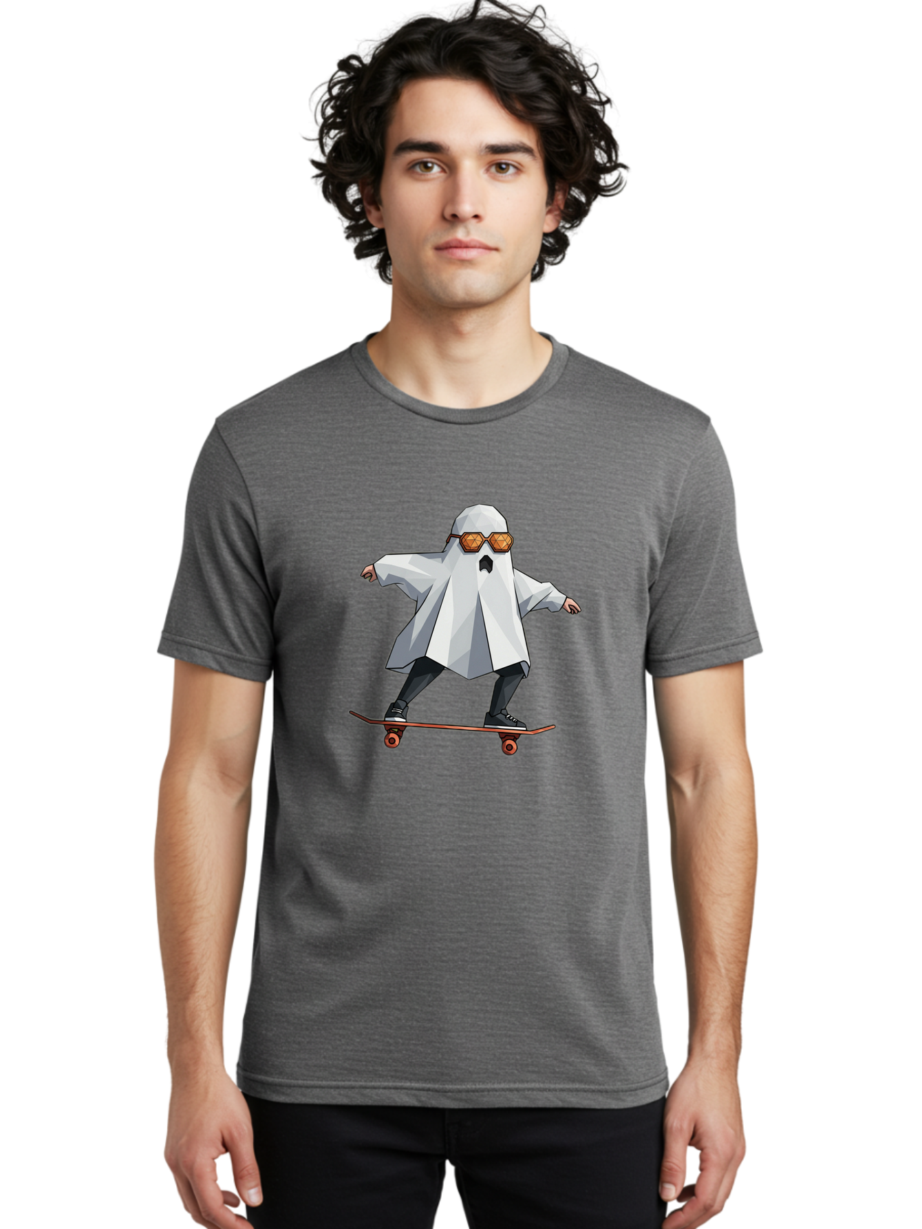Ghost-Skateboarder-4 Men'S Graphic Tee, 100% Cotton, Comfortable Casual Summer Wear, Machine Washable, Vintage Camera, Old Camera, Antique Camera, Black Camera, Classic Photography, Photography Equipment, Nostalgic Device, Film Camera, Bam526