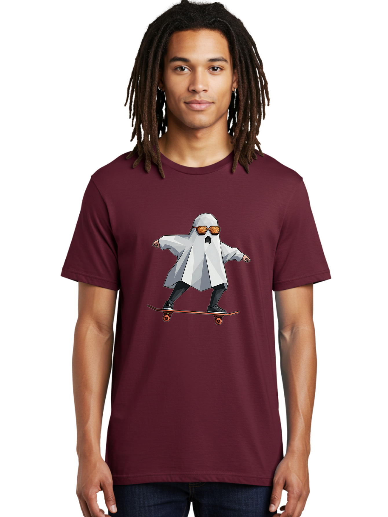 Ghost-Skateboarder-4 Men'S Graphic Tee, 100% Cotton, Comfortable Casual Summer Wear, Machine Washable, Vintage Camera, Old Camera, Antique Camera, Black Camera, Classic Photography, Photography Equipment, Nostalgic Device, Film Camera, Bam526