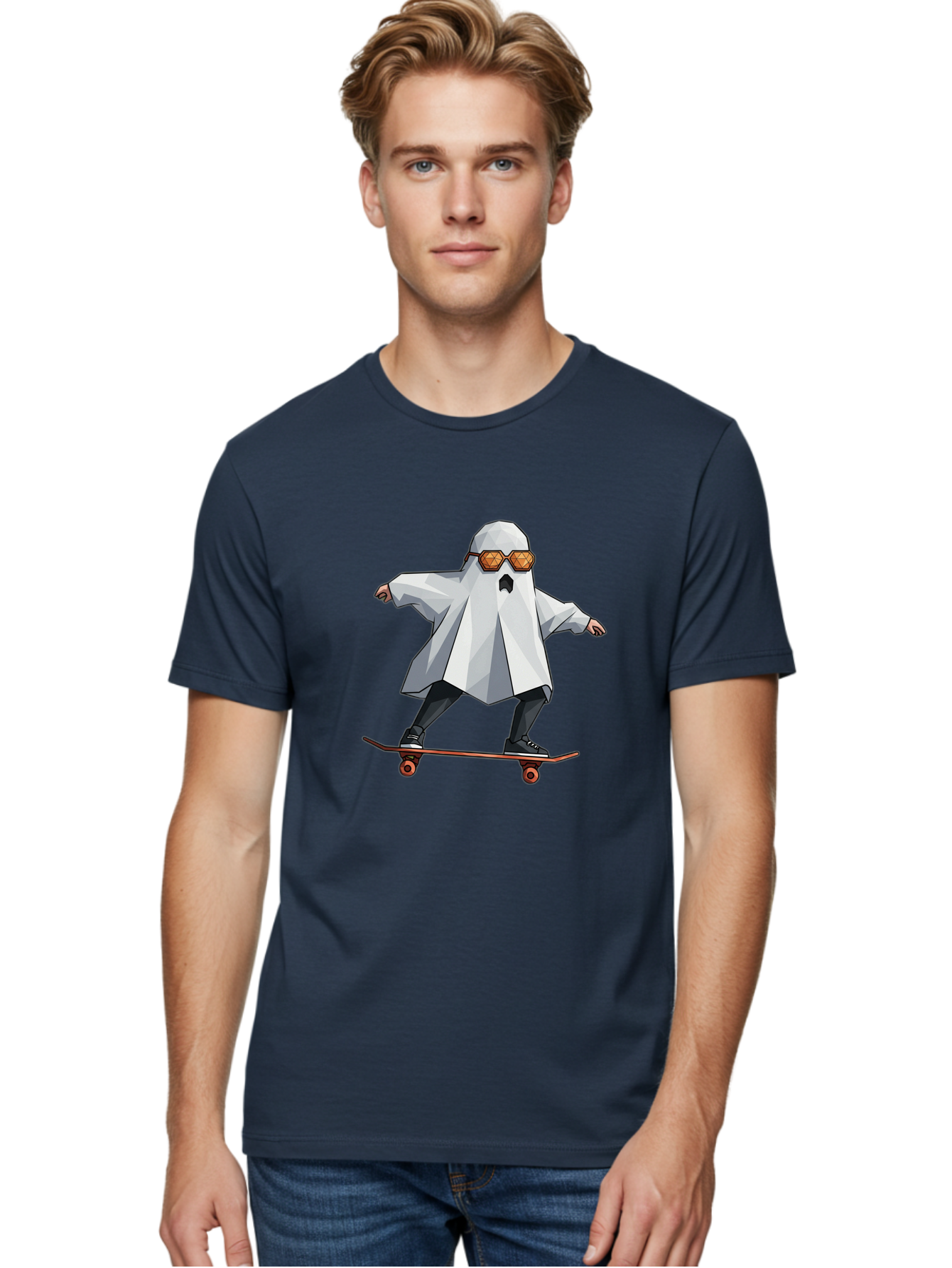 Ghost-Skateboarder-4 Men'S Graphic Tee, 100% Cotton, Comfortable Casual Summer Wear, Machine Washable, Vintage Camera, Old Camera, Antique Camera, Black Camera, Classic Photography, Photography Equipment, Nostalgic Device, Film Camera, Bam526