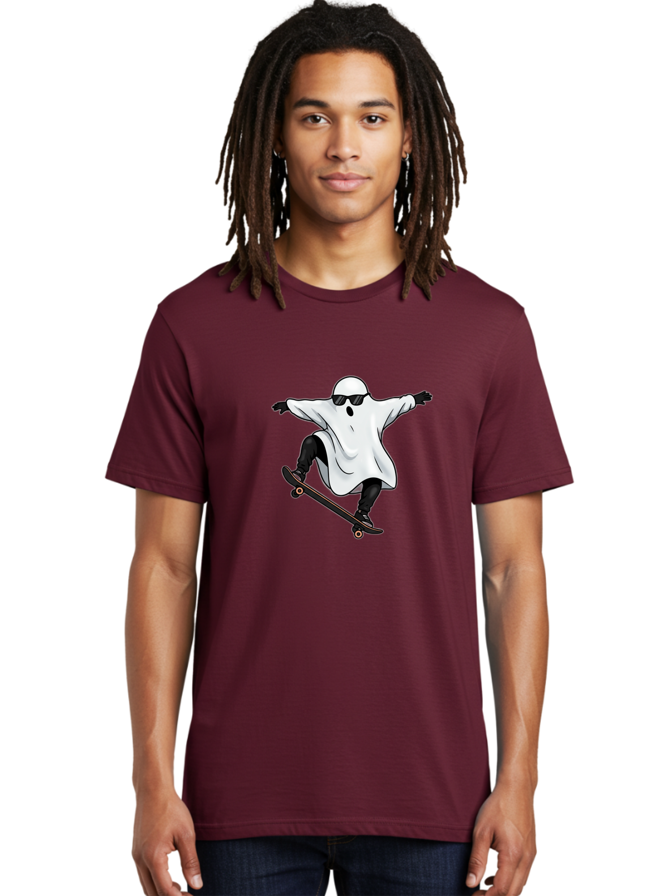Ghost-Skateboarder Men'S Graphic Tee, 100% Cotton, Comfortable Casual Summer Wear, Machine Washable, Vintage Camera, Old Camera, Antique Camera, Black Camera, Classic Photography, Photography Equipment, Nostalgic Device, Film Camera, Bam527