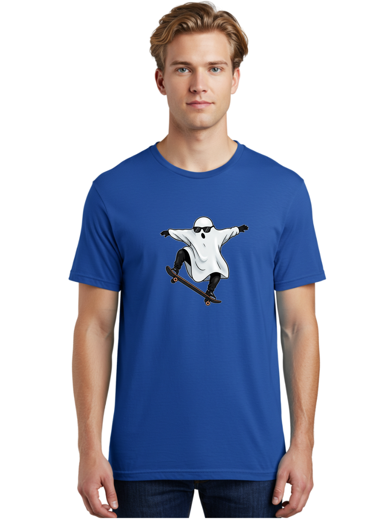 Ghost-Skateboarder Men'S Graphic Tee, 100% Cotton, Comfortable Casual Summer Wear, Machine Washable, Vintage Camera, Old Camera, Antique Camera, Black Camera, Classic Photography, Photography Equipment, Nostalgic Device, Film Camera, Bam527