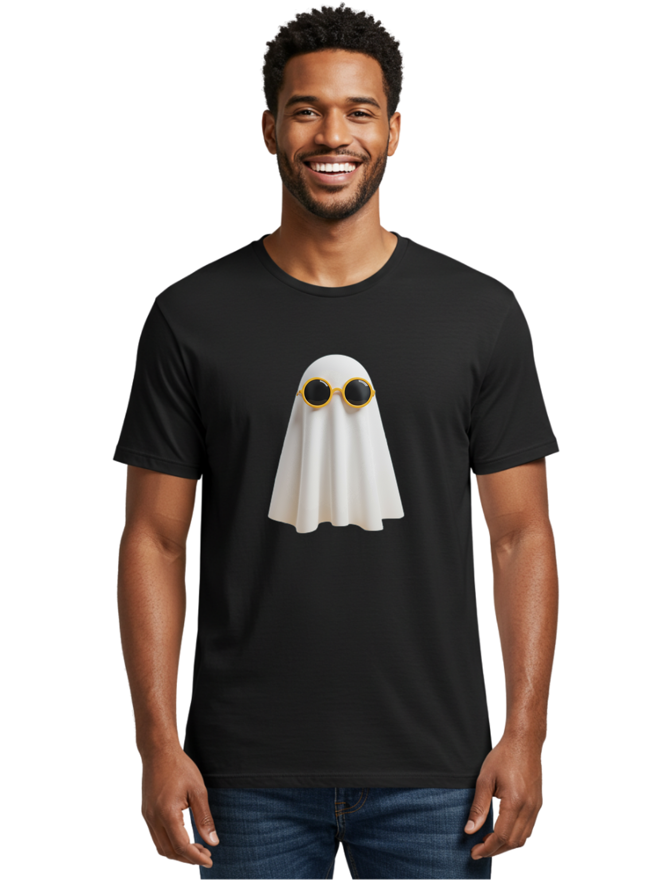 Ghost-Sunglasses-1 Men'S Graphic Tee, 100% Cotton, Comfortable Casual Summer Wear, Machine Washable, Vintage Camera, Old Camera, Antique Camera, Black Camera, Classic Photography, Photography Equipment, Nostalgic Device, Film Camera, Bam528