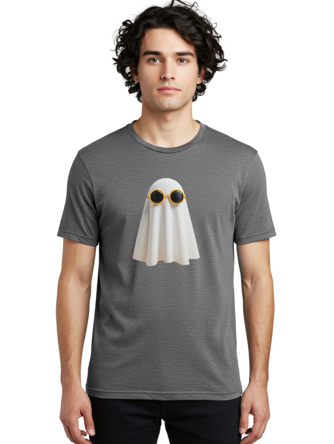 Ghost-Sunglasses-1 Men'S Graphic Tee, 100% Cotton, Comfortable Casual Summer Wear, Machine Washable, Vintage Camera, Old Camera, Antique Camera, Black Camera, Classic Photography, Photography Equipment, Nostalgic Device, Film Camera, Bam528