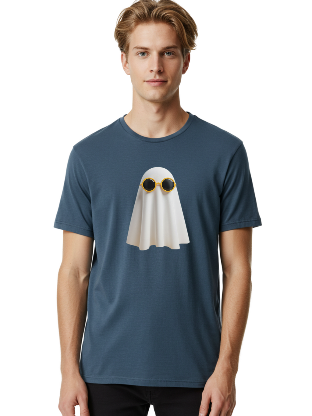 Ghost-Sunglasses-1 Men'S Graphic Tee, 100% Cotton, Comfortable Casual Summer Wear, Machine Washable, Vintage Camera, Old Camera, Antique Camera, Black Camera, Classic Photography, Photography Equipment, Nostalgic Device, Film Camera, Bam528
