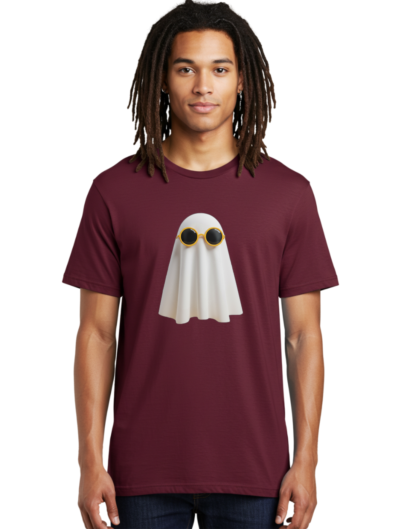 Ghost-Sunglasses-1 Men'S Graphic Tee, 100% Cotton, Comfortable Casual Summer Wear, Machine Washable, Vintage Camera, Old Camera, Antique Camera, Black Camera, Classic Photography, Photography Equipment, Nostalgic Device, Film Camera, Bam528