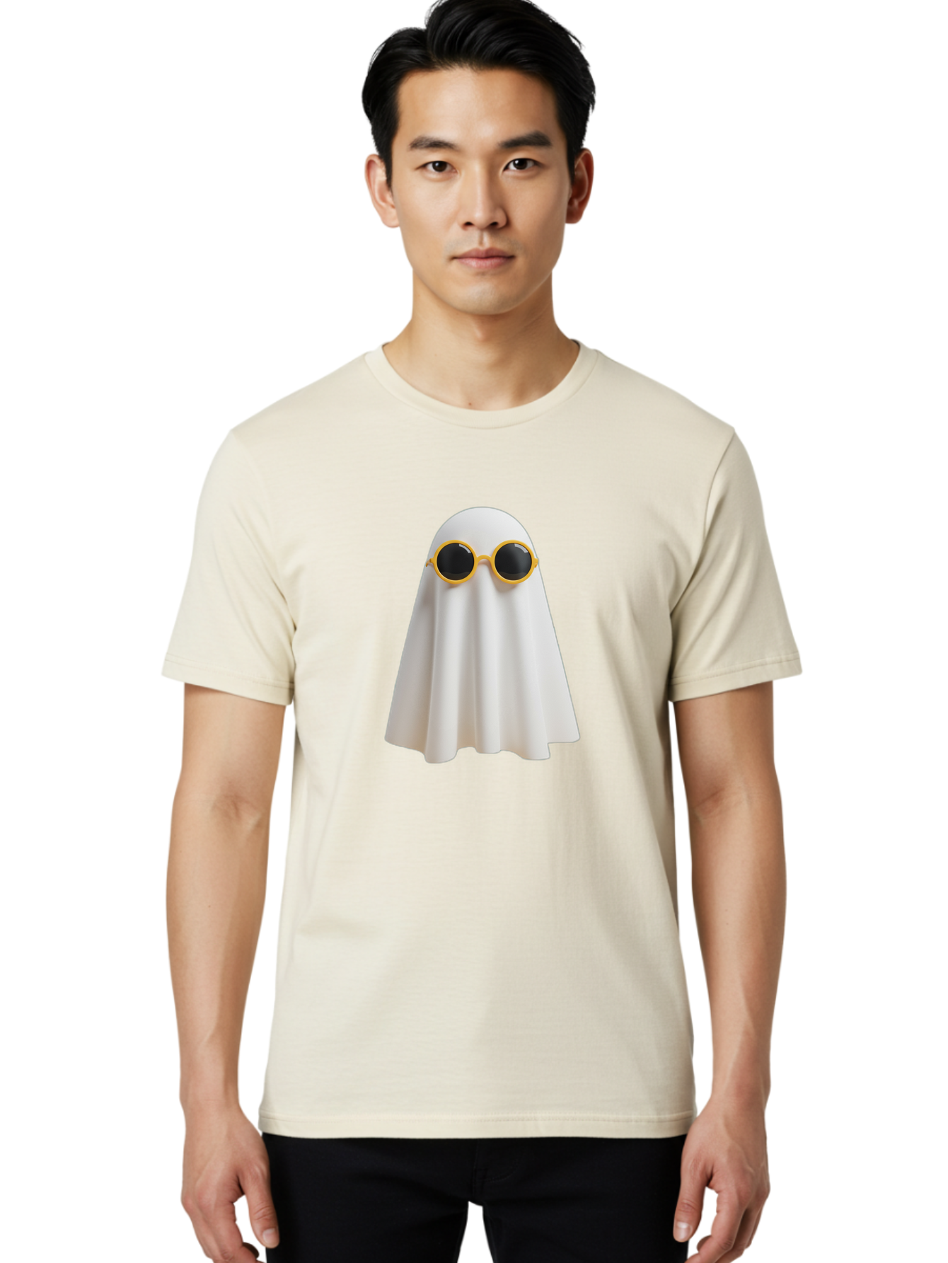 Ghost-Sunglasses-1 Men'S Graphic Tee, 100% Cotton, Comfortable Casual Summer Wear, Machine Washable, Vintage Camera, Old Camera, Antique Camera, Black Camera, Classic Photography, Photography Equipment, Nostalgic Device, Film Camera, Bam528
