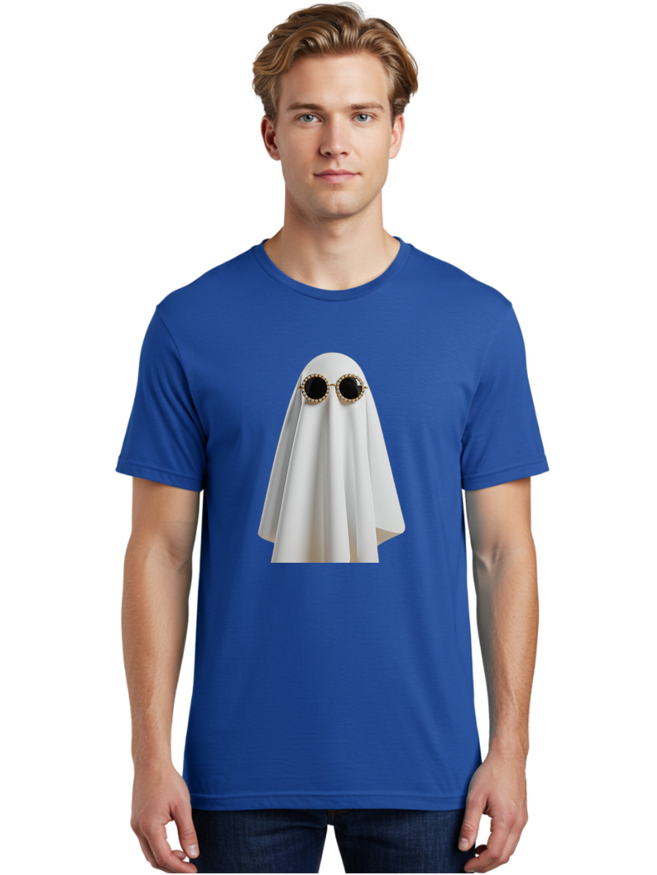 Ghost-Sunglasses-2 Men'S Graphic Tee, 100% Cotton, Comfortable Casual Summer Wear, Machine Washable, Vintage Camera, Old Camera, Antique Camera, Black Camera, Classic Photography, Photography Equipment, Nostalgic Device, Film Camera, Bam529