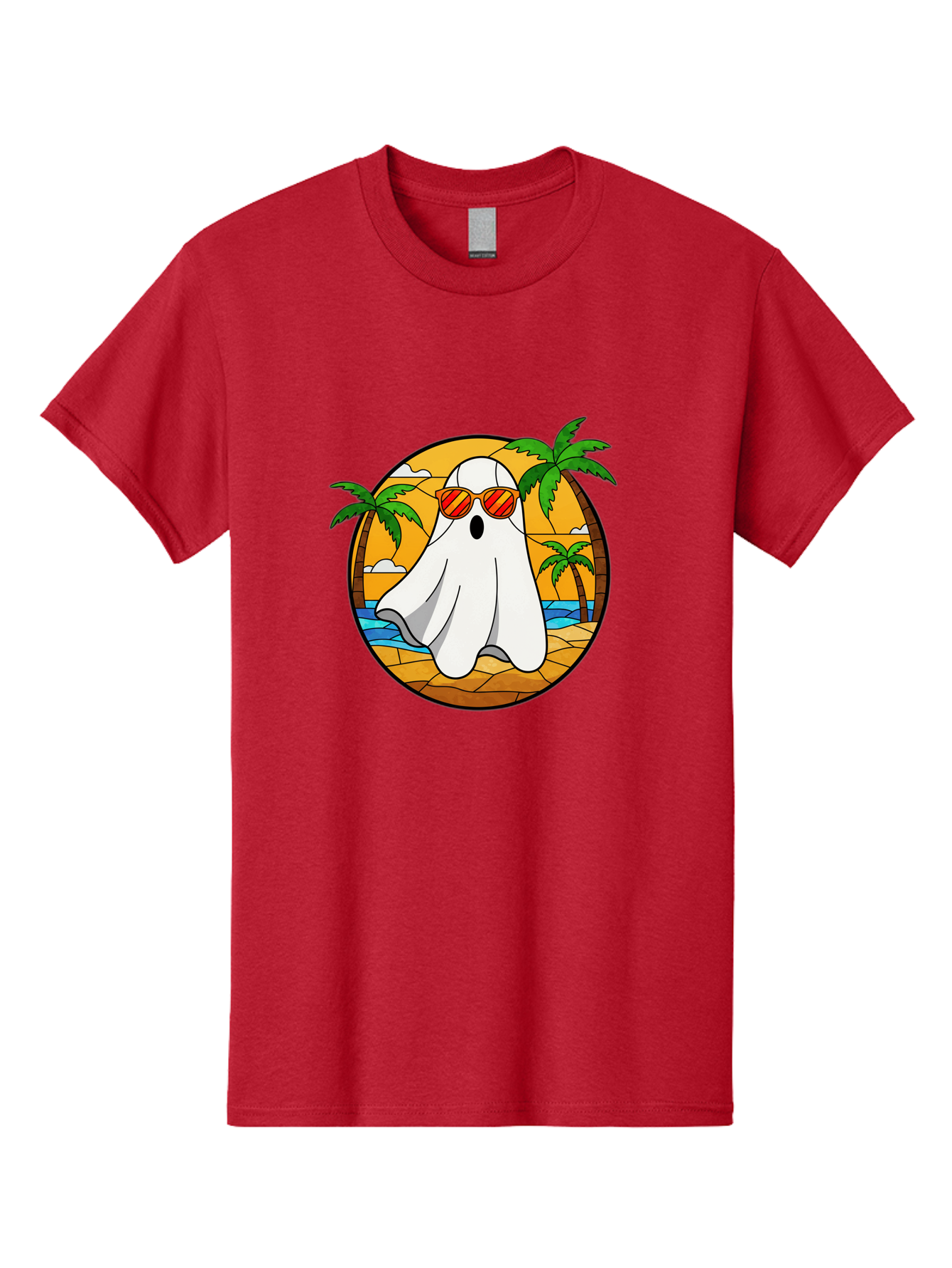 Ghost-Sunglasses-Beach Men'S Graphic Tee, 100% Cotton, Comfortable Casual Summer Wear, Machine Washable, Vintage Camera, Old Camera, Antique Camera, Black Camera, Classic Photography, Photography Equipment, Nostalgic Device, Film Camera, Bam530