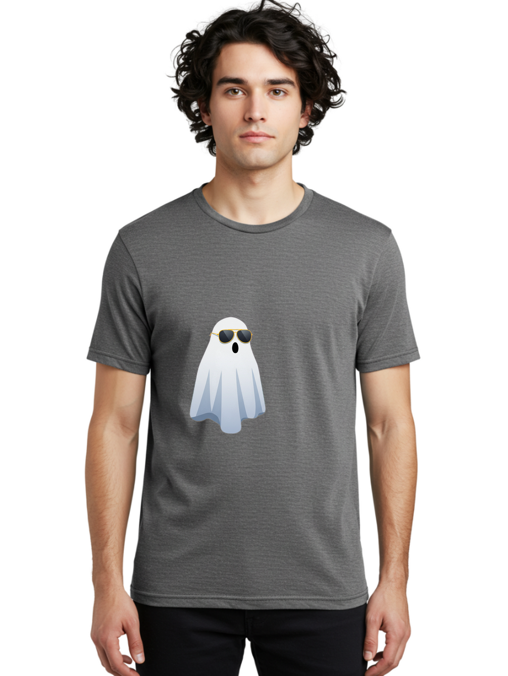 Ghost-Sunglasses Men'S Graphic Tee, 100% Cotton, Comfortable Casual Summer Wear, Machine Washable, Vintage Camera, Old Camera, Antique Camera, Black Camera, Classic Photography, Photography Equipment, Nostalgic Device, Film Camera, Camera Art Bam531