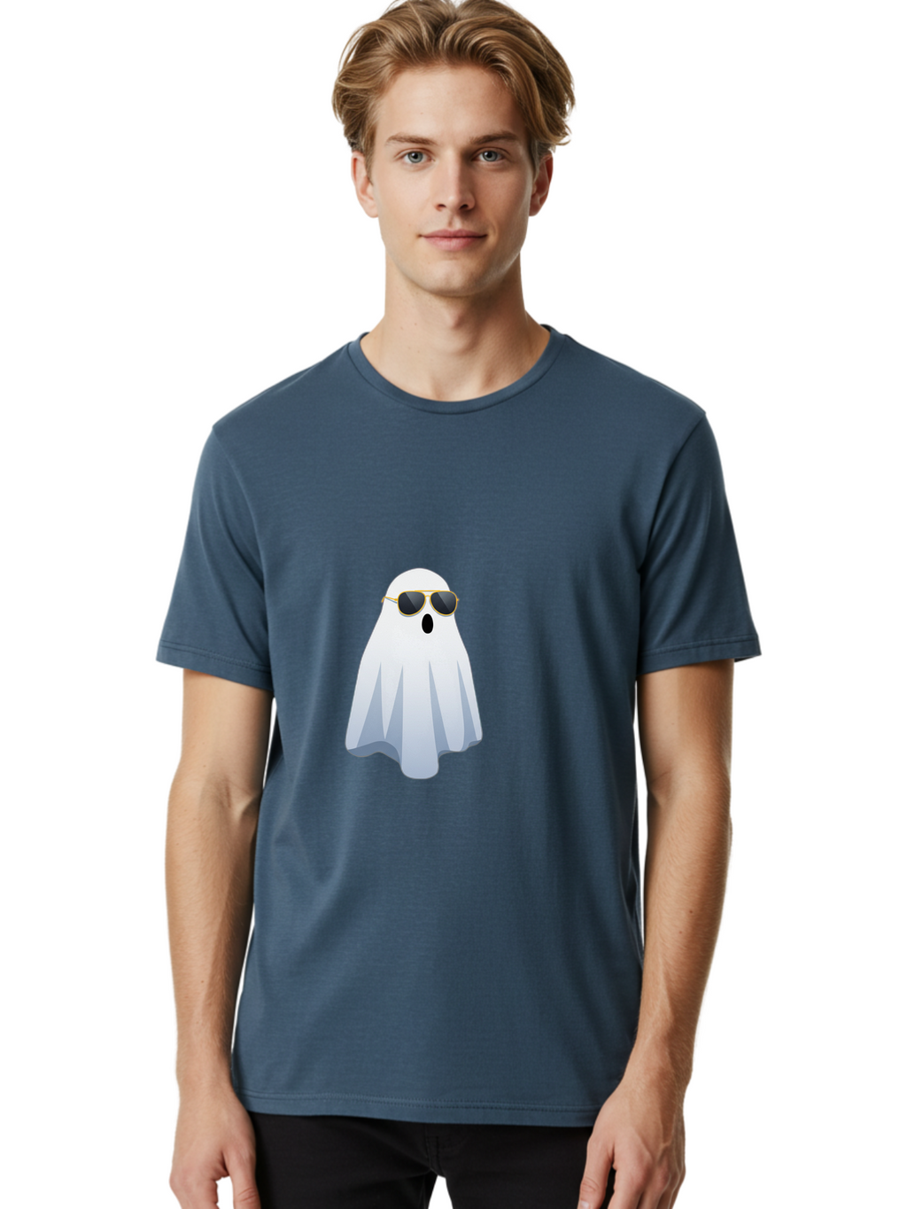 Ghost-Sunglasses Men'S Graphic Tee, 100% Cotton, Comfortable Casual Summer Wear, Machine Washable, Vintage Camera, Old Camera, Antique Camera, Black Camera, Classic Photography, Photography Equipment, Nostalgic Device, Film Camera, Camera Art Bam531