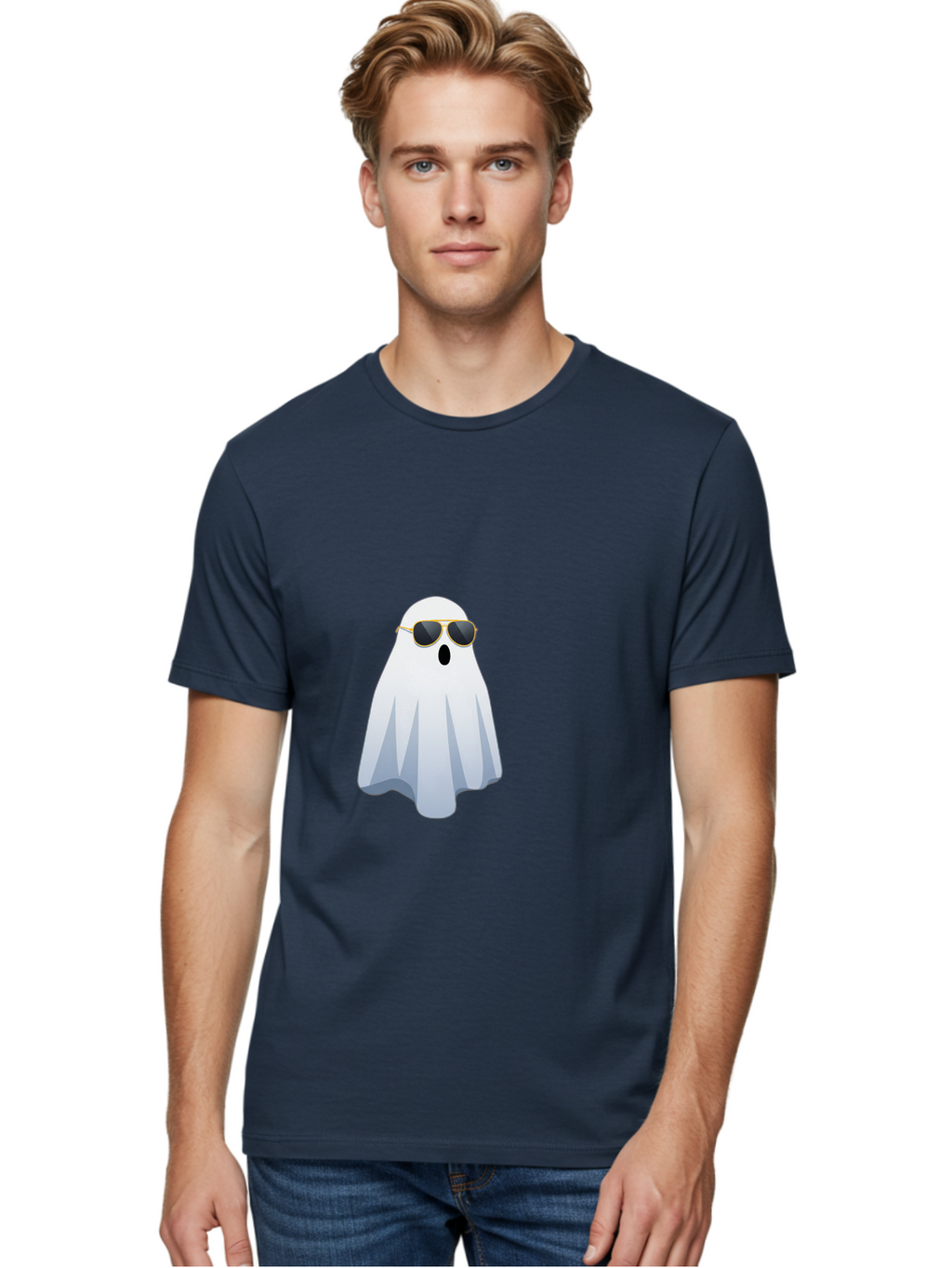 Ghost-Sunglasses Men'S Graphic Tee, 100% Cotton, Comfortable Casual Summer Wear, Machine Washable, Vintage Camera, Old Camera, Antique Camera, Black Camera, Classic Photography, Photography Equipment, Nostalgic Device, Film Camera, Camera Art Bam531