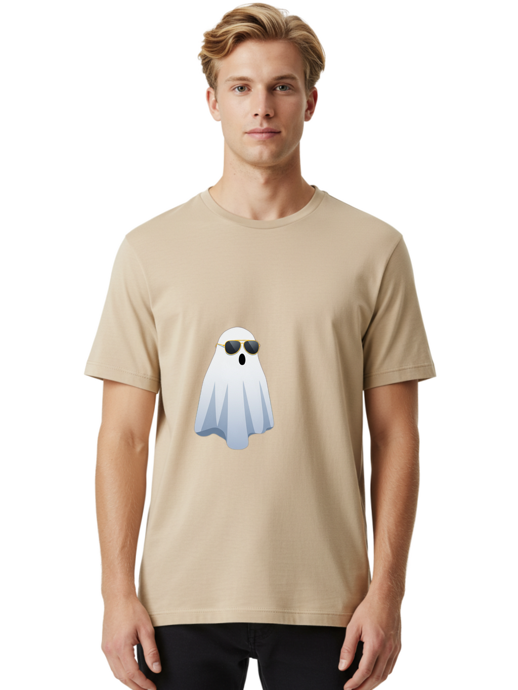 Ghost-Sunglasses Men'S Graphic Tee, 100% Cotton, Comfortable Casual Summer Wear, Machine Washable, Vintage Camera, Old Camera, Antique Camera, Black Camera, Classic Photography, Photography Equipment, Nostalgic Device, Film Camera, Camera Art Bam531
