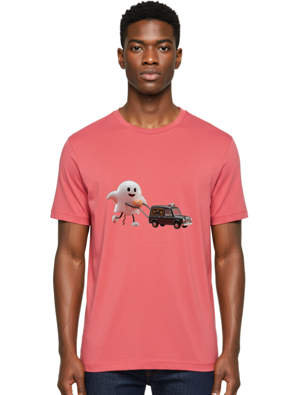 Ghost-Towing-Hearse Men'S Graphic Tee, 100% Cotton, Comfortable Casual Summer Wear, Machine Washable, Vintage Camera, Old Camera, Antique Camera, Black Camera, Classic Photography, Photography Equipment, Nostalgic Device, Film Camera, Bam532