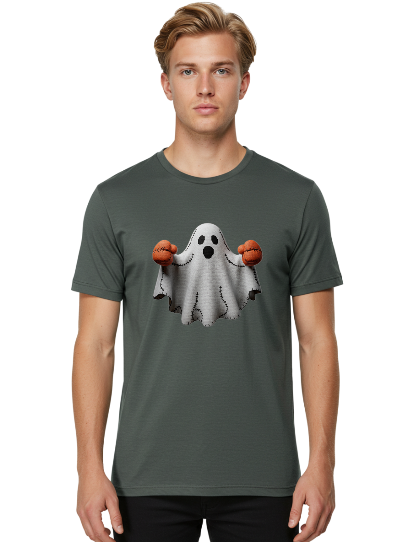 Ghost-With-Boxing-Gloves Men'S Graphic Tee, 100% Cotton, Comfortable Casual Summer Wear, Machine Washable, Vintage Camera, Old Camera, Antique Camera, Black Camera, Classic Photography, Photography Equipment, Nostalgic Device, Film Camera, Bam534