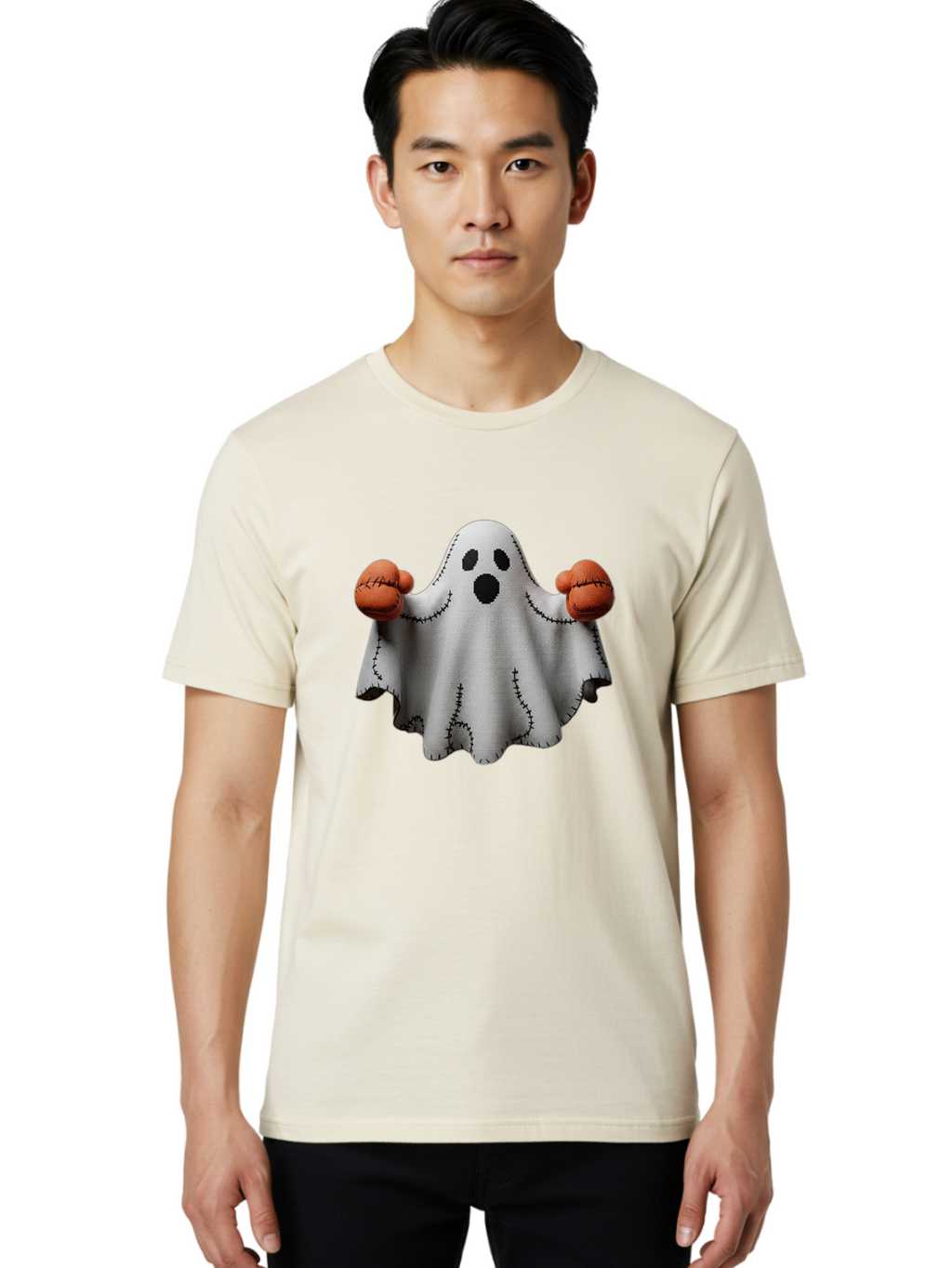 Ghost-With-Boxing-Gloves Men'S Graphic Tee, 100% Cotton, Comfortable Casual Summer Wear, Machine Washable, Vintage Camera, Old Camera, Antique Camera, Black Camera, Classic Photography, Photography Equipment, Nostalgic Device, Film Camera, Bam534