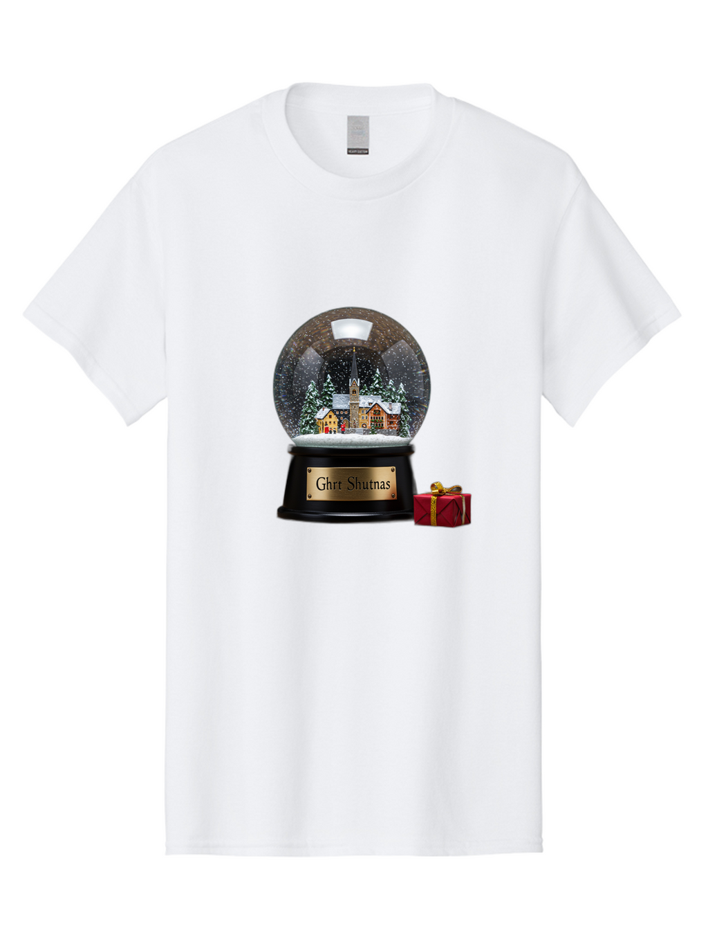 Ghrt-Shutnas-Snow-Globe Men'S Graphic Tee, 100% Cotton, Comfortable Casual Summer Wear, Machine Washable, Vintage Camera, Old Camera, Antique Camera, Black Camera, Classic Photography, Photography Equipment, Nostalgic Device, Film Camera, Bam537