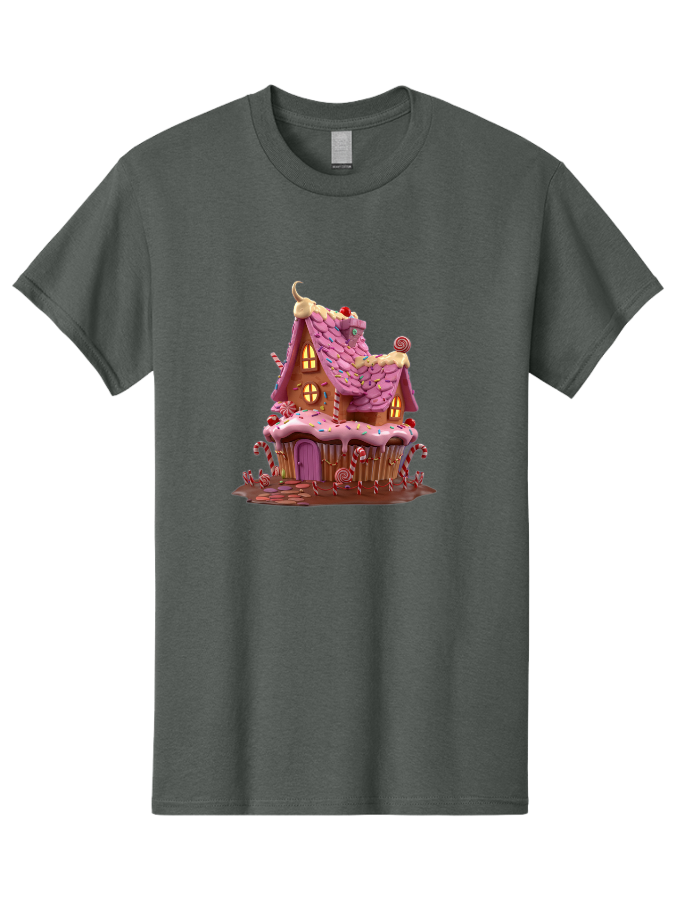 Gingerbread-House-Cupcake-1 Men'S Graphic Tee, 100% Cotton, Comfortable Casual Summer Wear, Machine Washable, Vintage Camera, Old Camera, Antique Camera, Black Camera, Classic Photography, Photography Equipment, Nostalgic Device, Film Camera, Bam538
