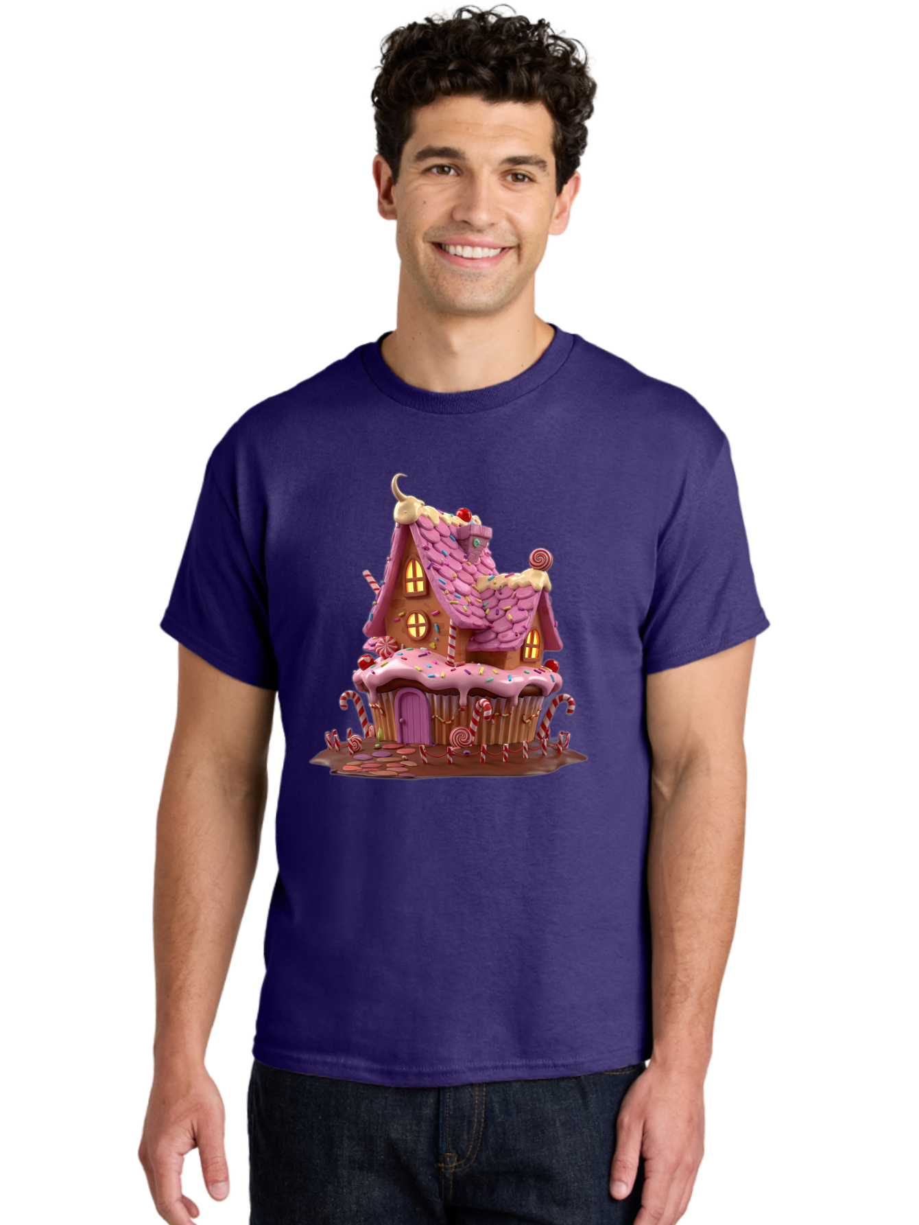 Gingerbread-House-Cupcake-1 Men'S Graphic Tee, 100% Cotton, Comfortable Casual Summer Wear, Machine Washable, Vintage Camera, Old Camera, Antique Camera, Black Camera, Classic Photography, Photography Equipment, Nostalgic Device, Film Camera, Bam538