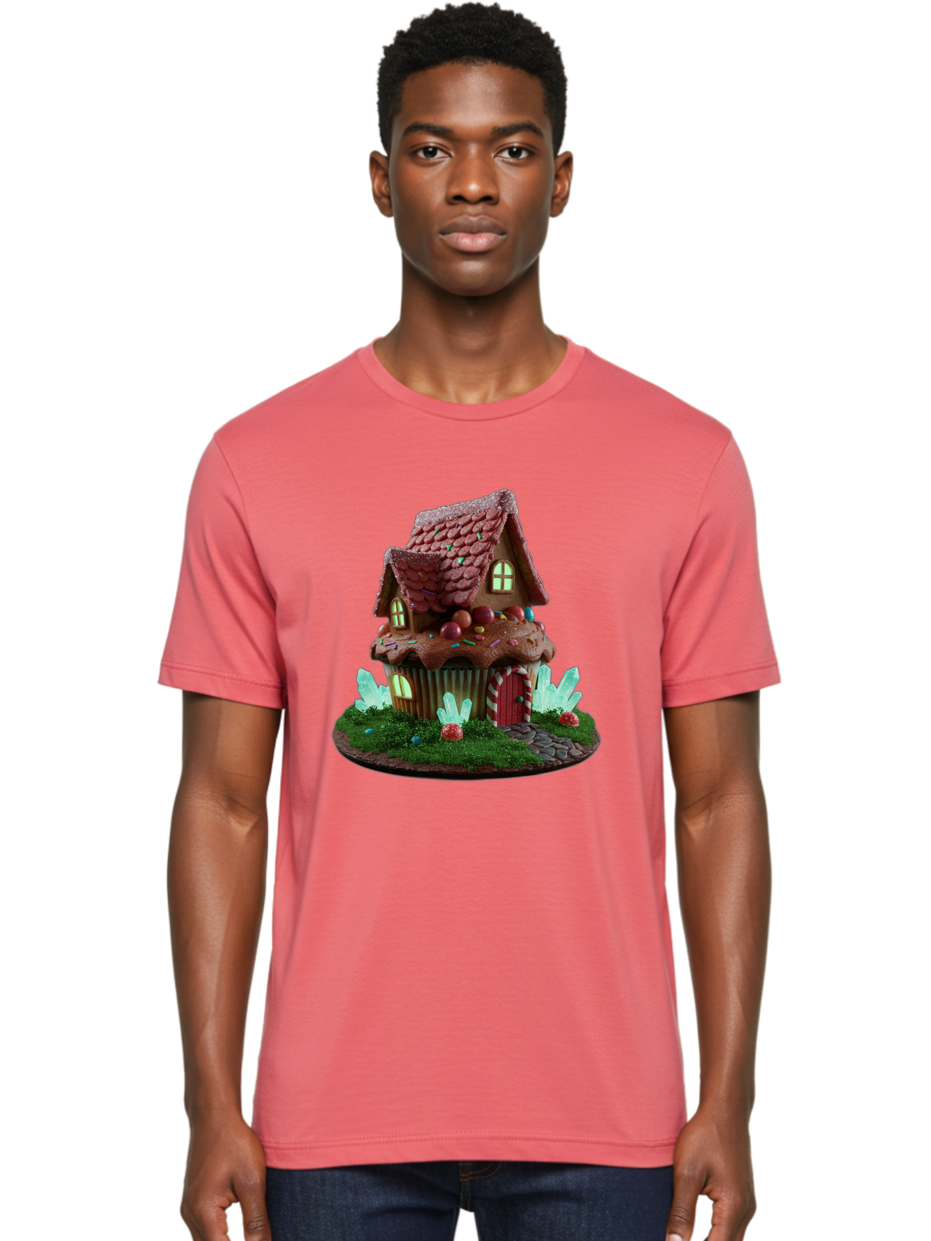 Gingerbread-House-Cupcake Men'S Graphic Tee, 100% Cotton, Comfortable Casual Summer Wear, Machine Washable, Vintage Camera, Old Camera, Antique Camera, Black Camera, Classic Photography, Photography Equipment, Nostalgic Device, Film Camera, Bam539