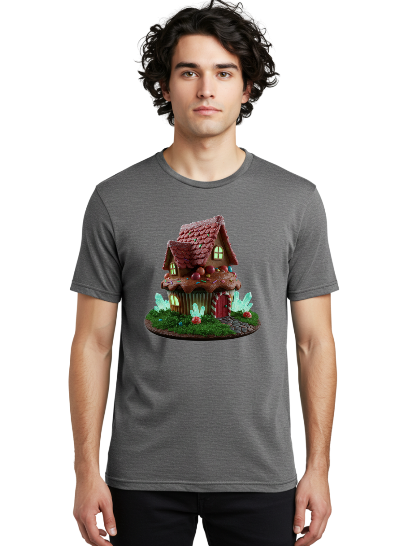 Gingerbread-House-Cupcake Men'S Graphic Tee, 100% Cotton, Comfortable Casual Summer Wear, Machine Washable, Vintage Camera, Old Camera, Antique Camera, Black Camera, Classic Photography, Photography Equipment, Nostalgic Device, Film Camera, Bam539