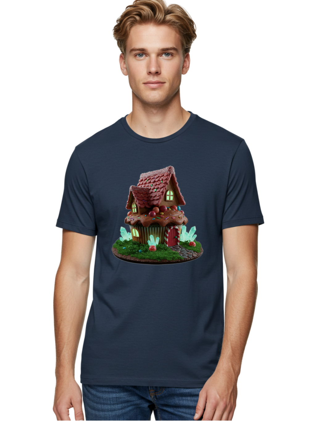 Gingerbread-House-Cupcake Men'S Graphic Tee, 100% Cotton, Comfortable Casual Summer Wear, Machine Washable, Vintage Camera, Old Camera, Antique Camera, Black Camera, Classic Photography, Photography Equipment, Nostalgic Device, Film Camera, Bam539