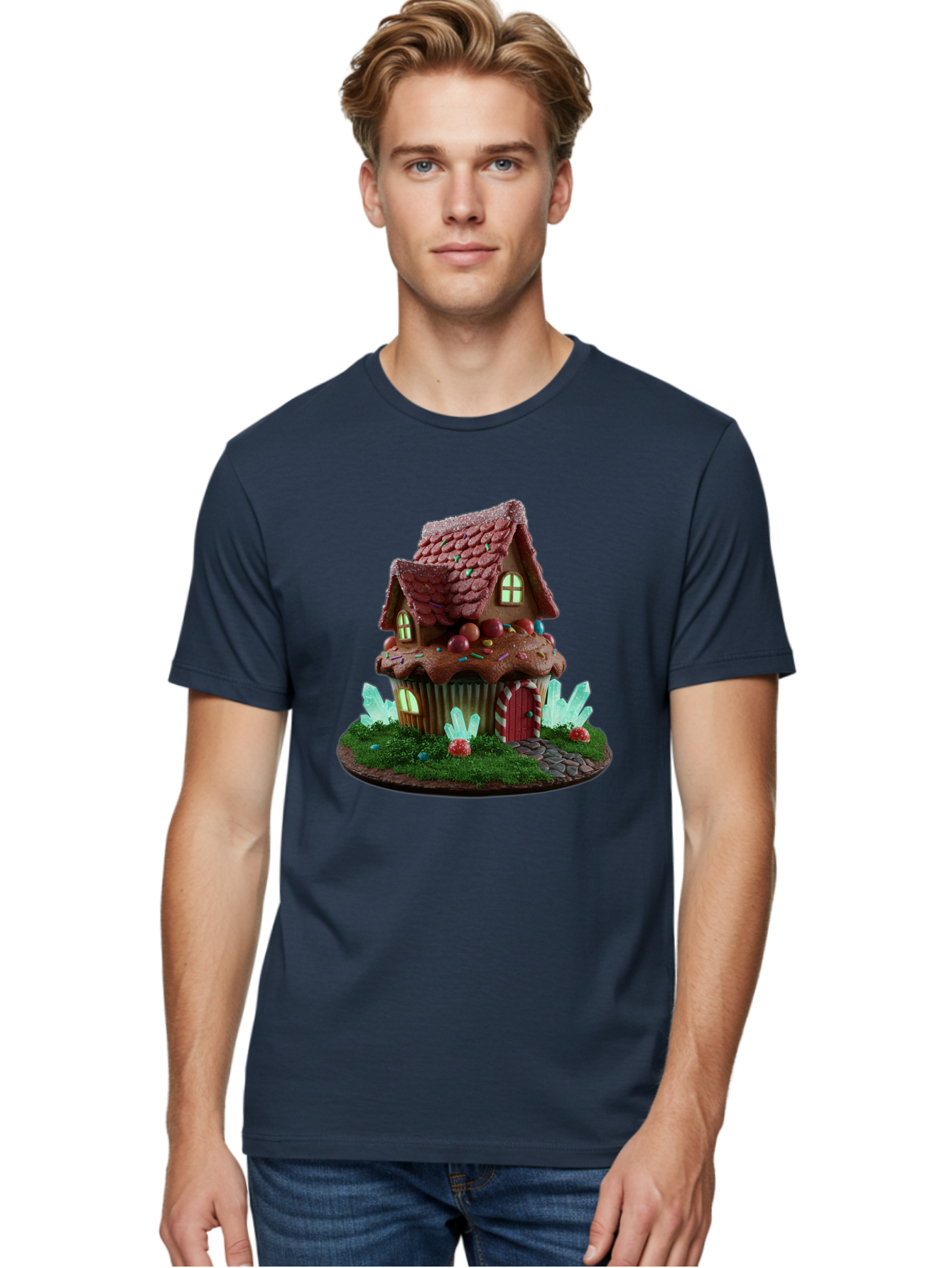 Gingerbread-House-Cupcake Men'S Graphic Tee, 100% Cotton, Comfortable Casual Summer Wear, Machine Washable, Vintage Camera, Old Camera, Antique Camera, Black Camera, Classic Photography, Photography Equipment, Nostalgic Device, Film Camera, Bam539