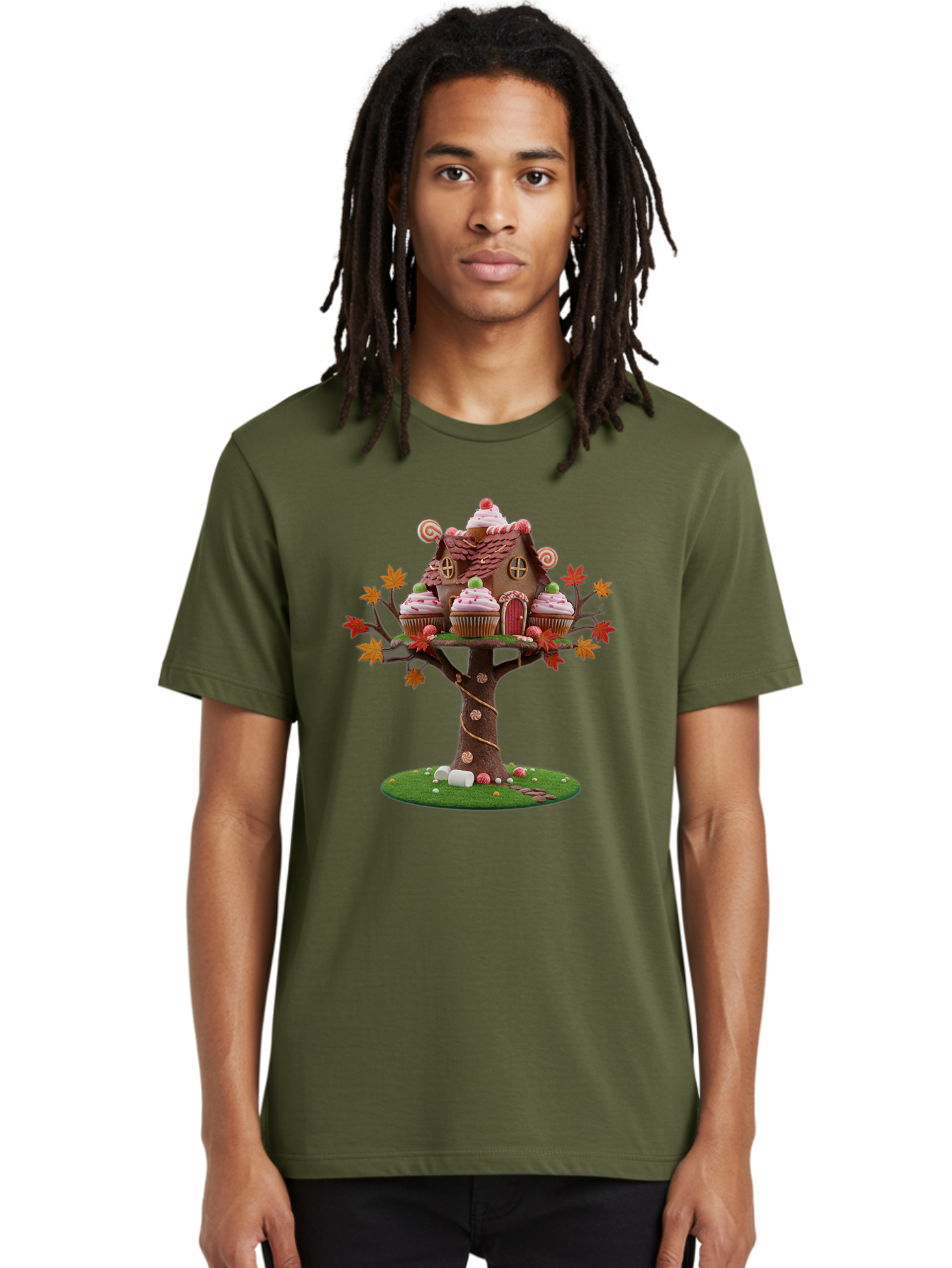 Gingerbread-House-Tree Men'S Graphic Tee, 100% Cotton, Comfortable Casual Summer Wear, Machine Washable, Vintage Camera, Old Camera, Antique Camera, Black Camera, Classic Photography, Photography Equipment, Nostalgic Device, Film Camera, Bam540