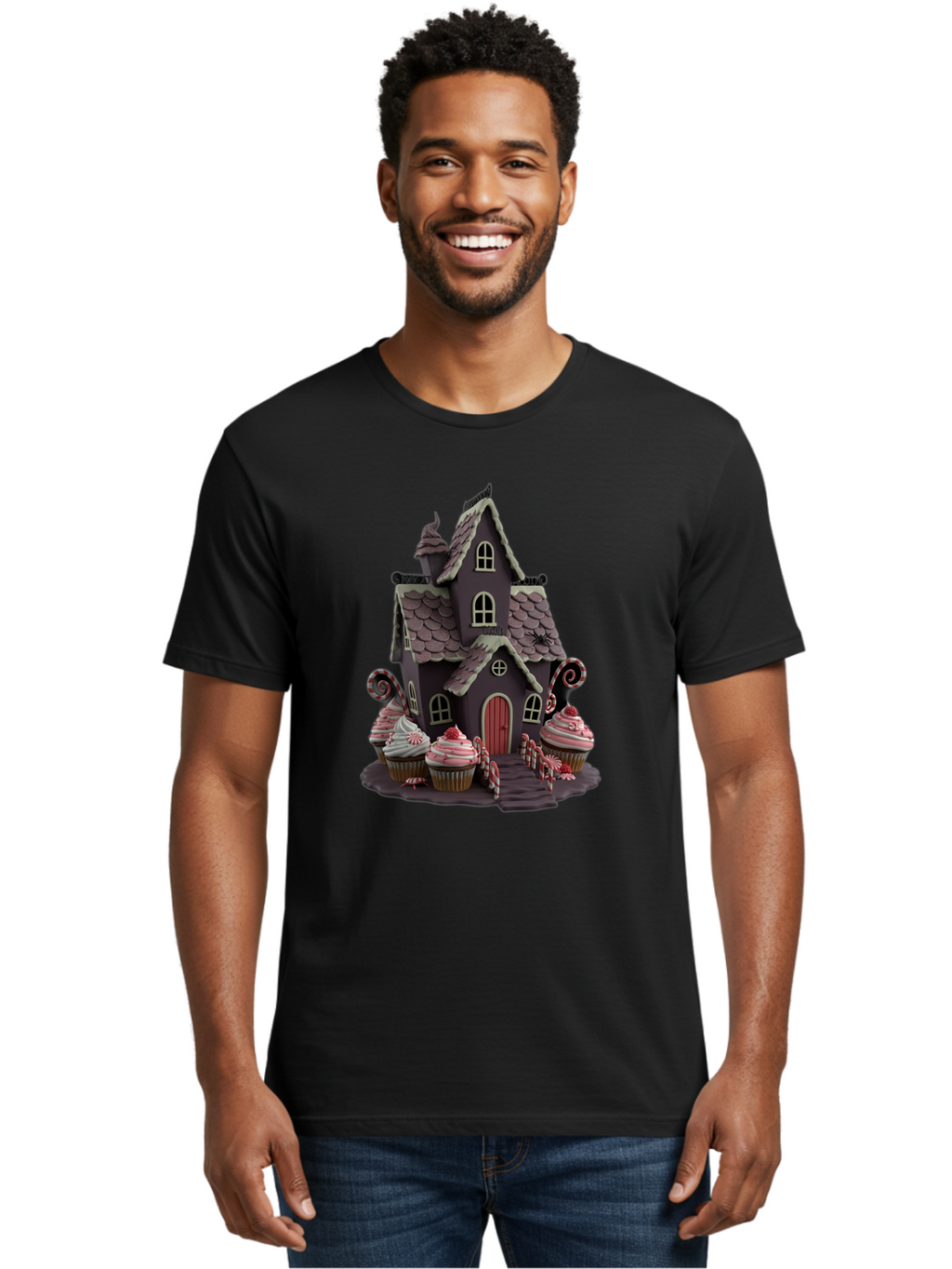Gingerbread-House Men'S Graphic Tee, 100% Cotton, Comfortable Casual Summer Wear, Machine Washable, Vintage Camera, Old Camera, Antique Camera, Black Camera, Classic Photography, Photography Equipment, Nostalgic Device, Film Camera, Camera Art Bam541