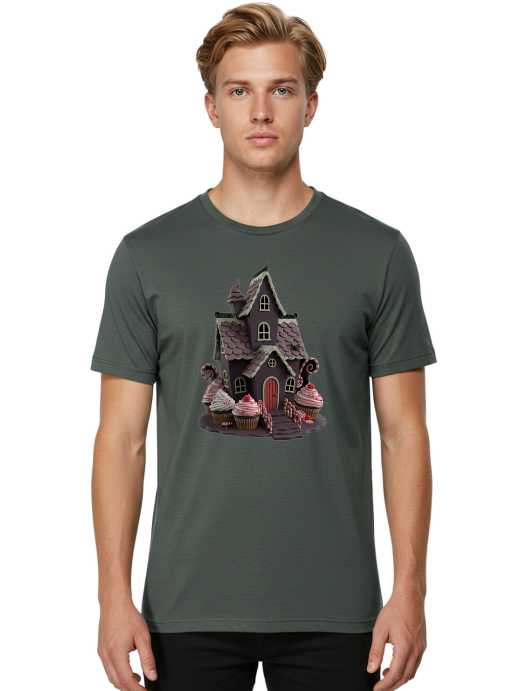 Gingerbread-House Men'S Graphic Tee, 100% Cotton, Comfortable Casual Summer Wear, Machine Washable, Vintage Camera, Old Camera, Antique Camera, Black Camera, Classic Photography, Photography Equipment, Nostalgic Device, Film Camera, Camera Art Bam541