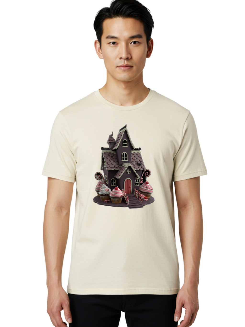Gingerbread-House Men'S Graphic Tee, 100% Cotton, Comfortable Casual Summer Wear, Machine Washable, Vintage Camera, Old Camera, Antique Camera, Black Camera, Classic Photography, Photography Equipment, Nostalgic Device, Film Camera, Camera Art Bam541