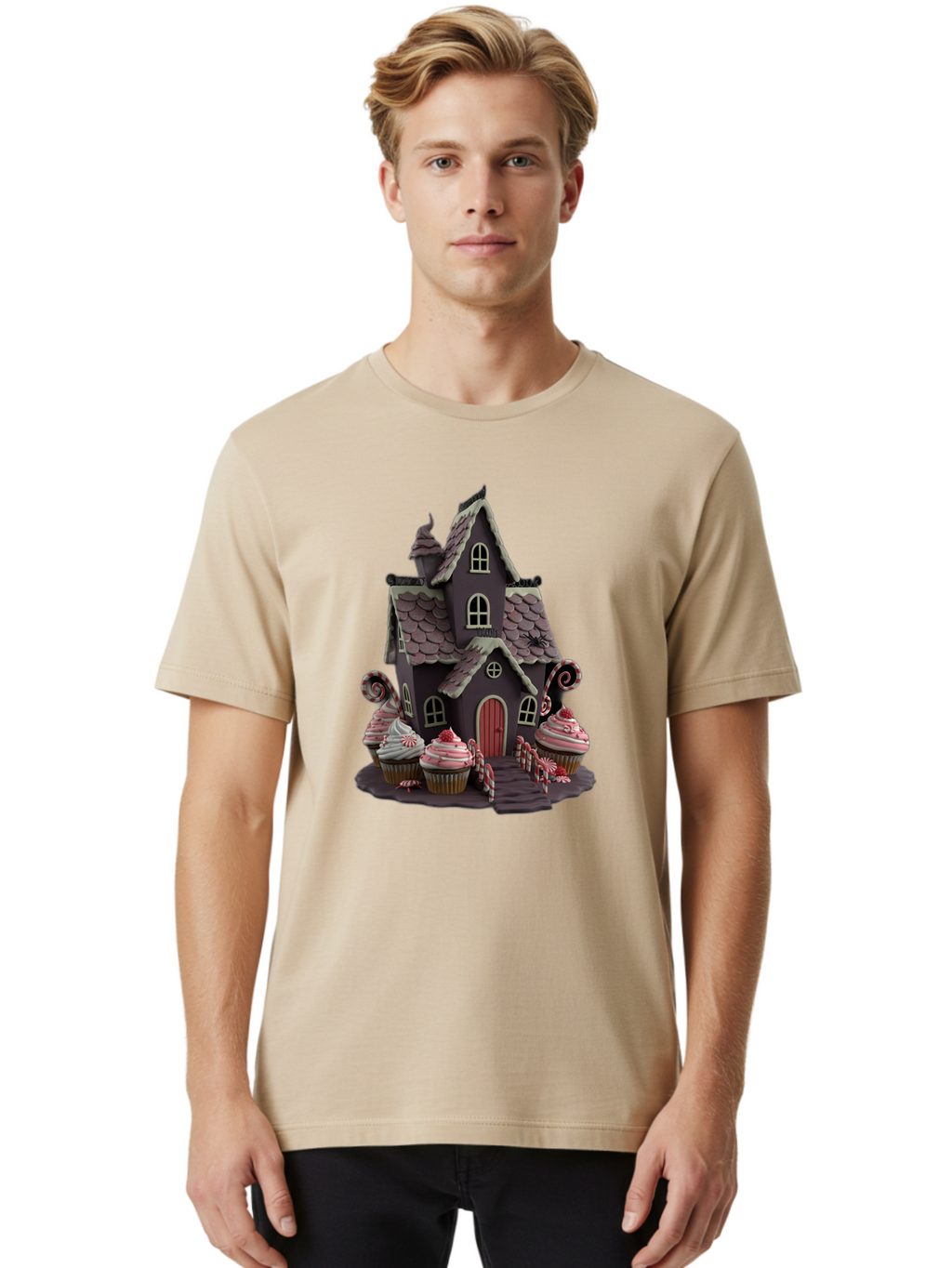 Gingerbread-House Men'S Graphic Tee, 100% Cotton, Comfortable Casual Summer Wear, Machine Washable, Vintage Camera, Old Camera, Antique Camera, Black Camera, Classic Photography, Photography Equipment, Nostalgic Device, Film Camera, Camera Art Bam541