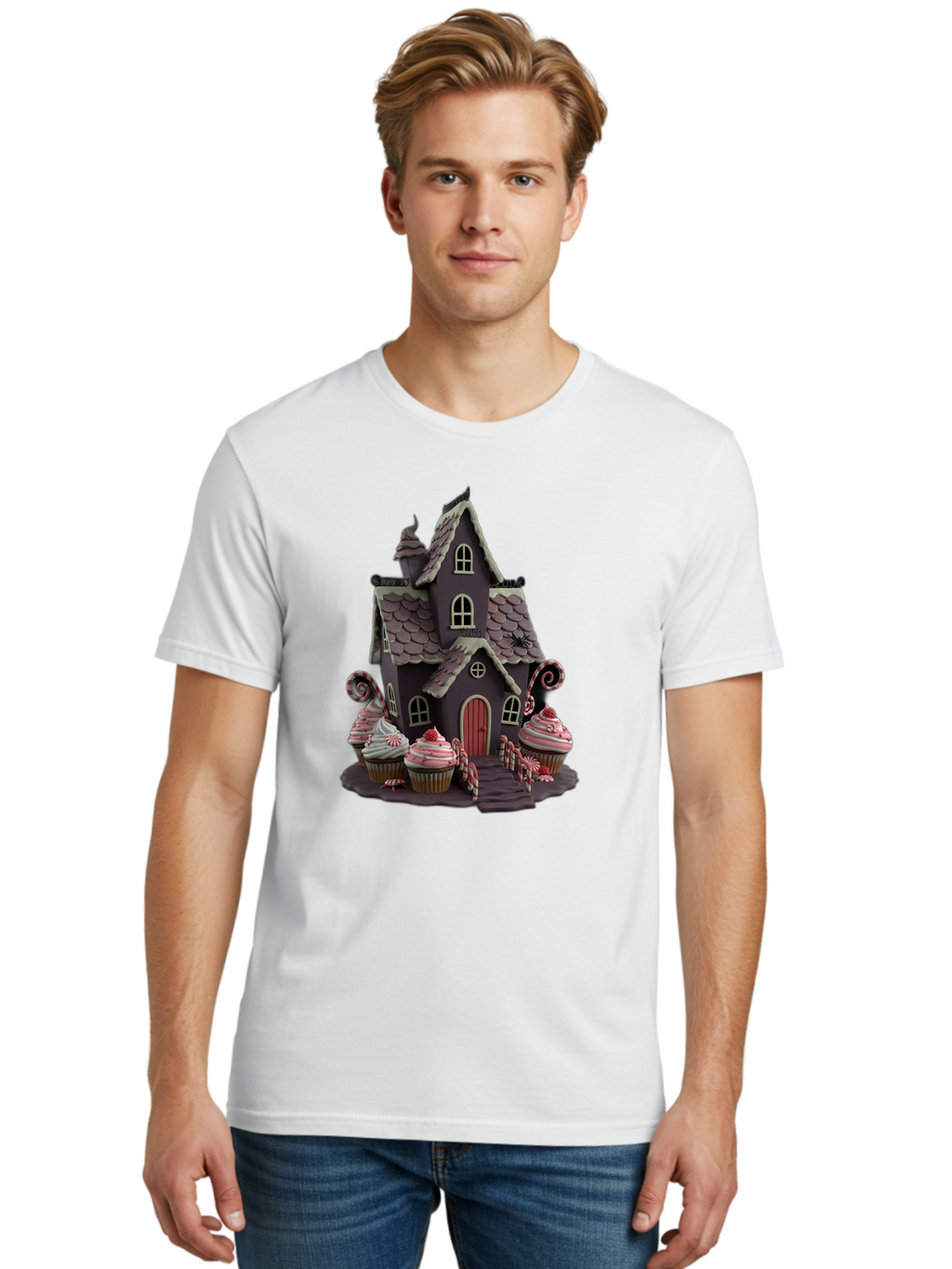 Gingerbread-House Men'S Graphic Tee, 100% Cotton, Comfortable Casual Summer Wear, Machine Washable, Vintage Camera, Old Camera, Antique Camera, Black Camera, Classic Photography, Photography Equipment, Nostalgic Device, Film Camera, Camera Art Bam541
