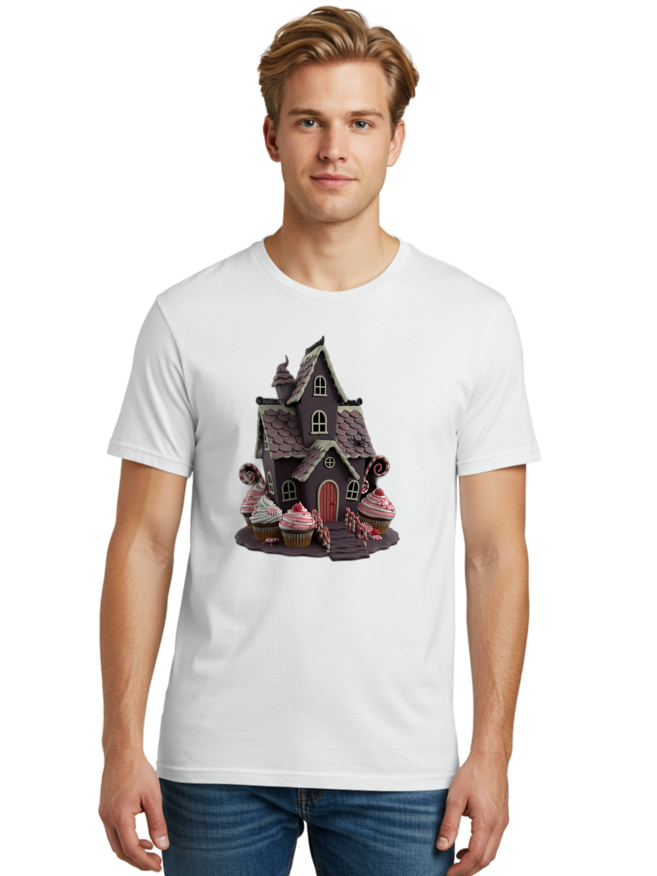 Gingerbread-House Men'S Graphic Tee, 100% Cotton, Comfortable Casual Summer Wear, Machine Washable, Vintage Camera, Old Camera, Antique Camera, Black Camera, Classic Photography, Photography Equipment, Nostalgic Device, Film Camera, Camera Art Bam541