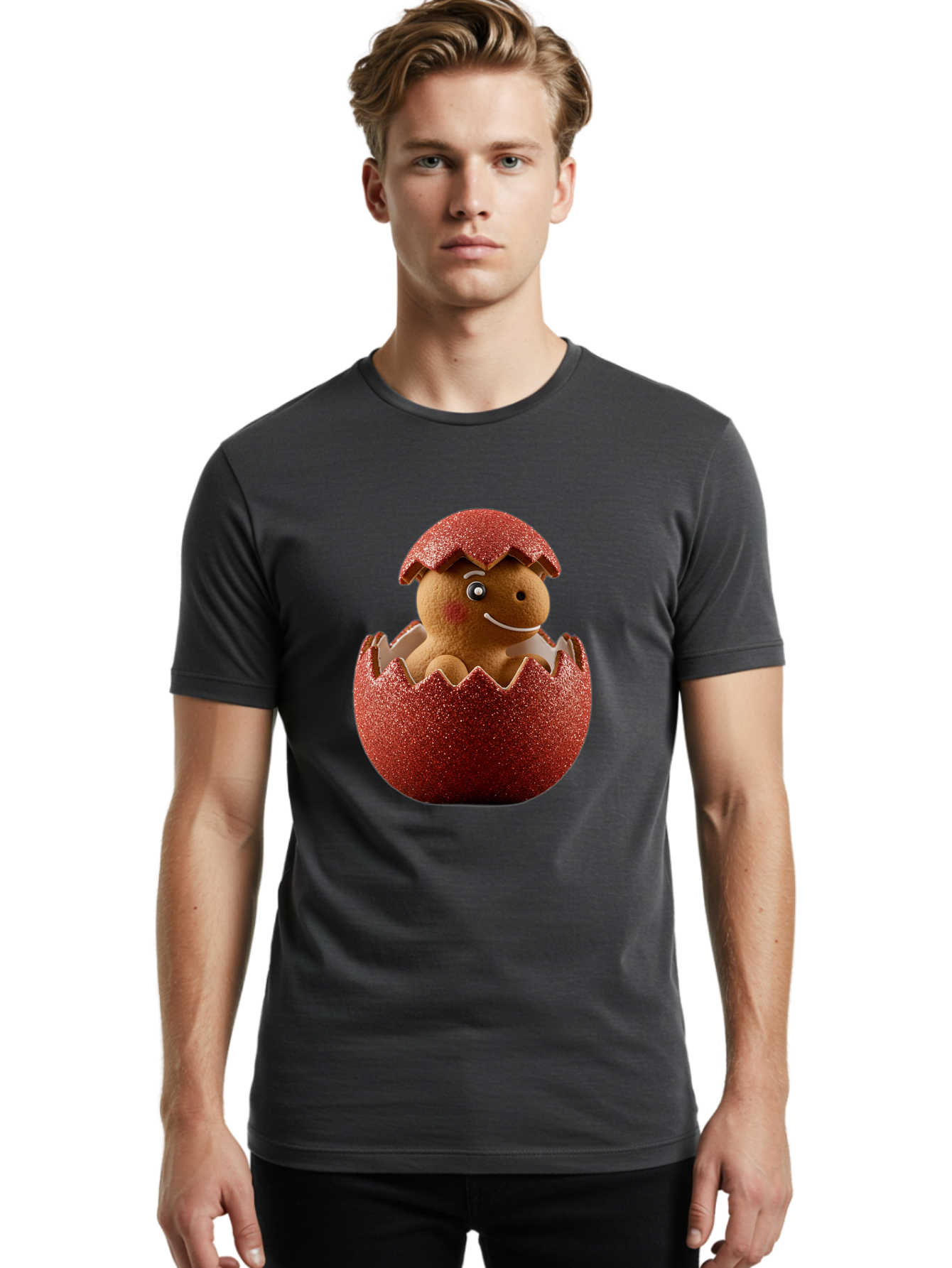 Gingerbread-Man-Hatching Men'S Graphic Tee, 100% Cotton, Comfortable Casual Summer Wear, Machine Washable, Vintage Camera, Old Camera, Antique Camera, Black Camera, Classic Photography, Photography Equipment, Nostalgic Device, Film Camera, Bam542