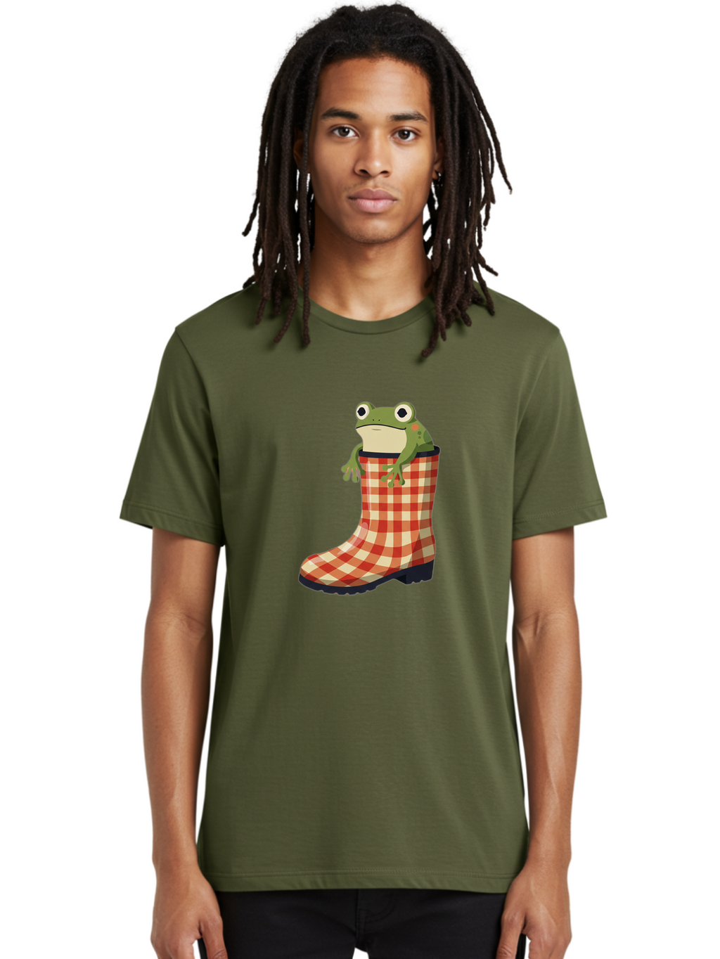 Gingham-Boot-Frog Men'S Graphic Tee, 100% Cotton, Comfortable Casual Summer Wear, Machine Washable, Vintage Camera, Old Camera, Antique Camera, Black Camera, Classic Photography, Photography Equipment, Nostalgic Device, Film Camera, Camera Art Bam544