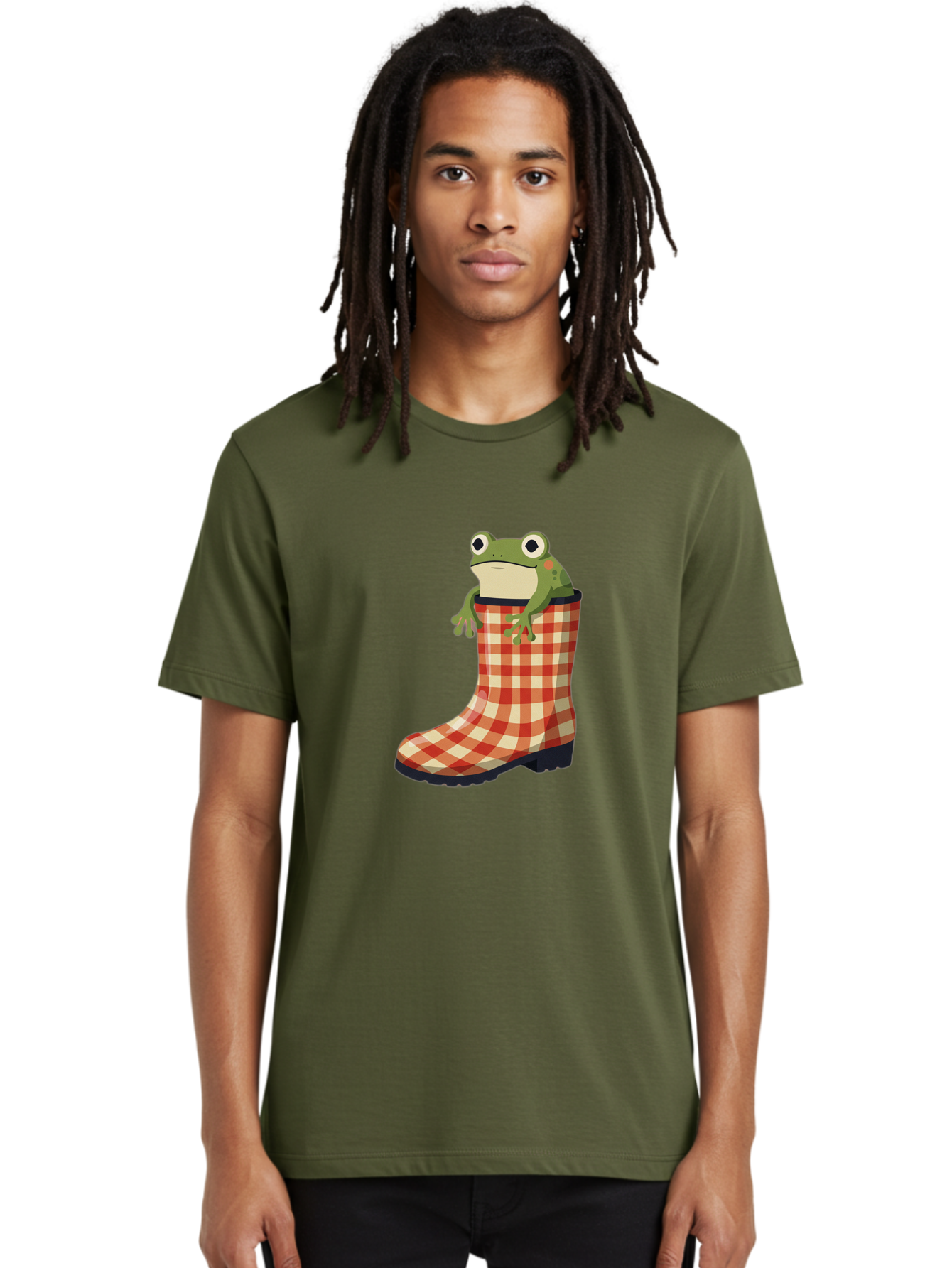 Gingham-Boot-Frog Men'S Graphic Tee, 100% Cotton, Comfortable Casual Summer Wear, Machine Washable, Vintage Camera, Old Camera, Antique Camera, Black Camera, Classic Photography, Photography Equipment, Nostalgic Device, Film Camera, Camera Art Bam544