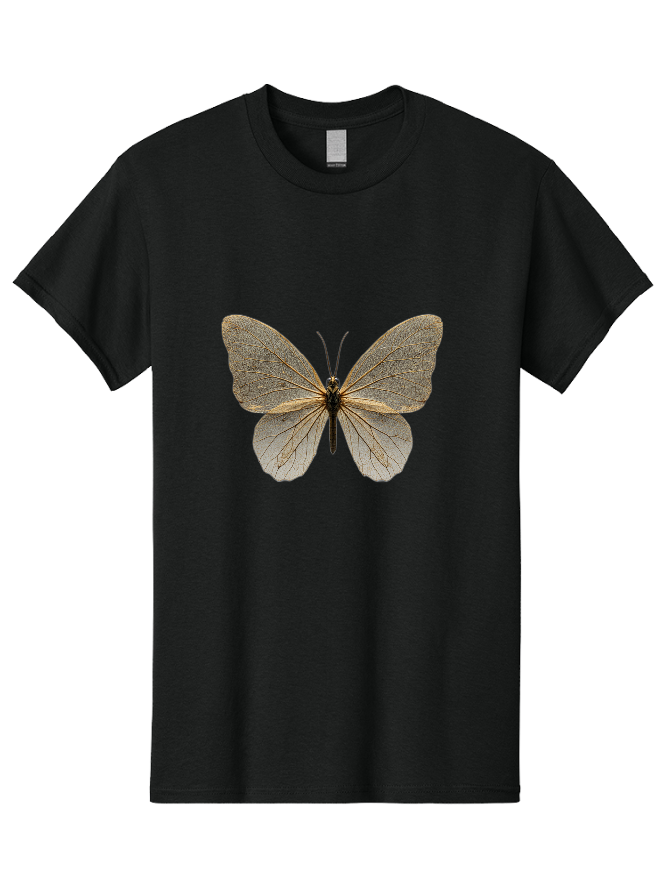 Glasswing-Butterfly Men'S Graphic Tee, 100% Cotton, Comfortable Casual Summer Wear, Machine Washable, Vintage Camera, Old Camera, Antique Camera, Black Camera, Classic Photography, Photography Equipment, Nostalgic Device, Film Camera, Bam547