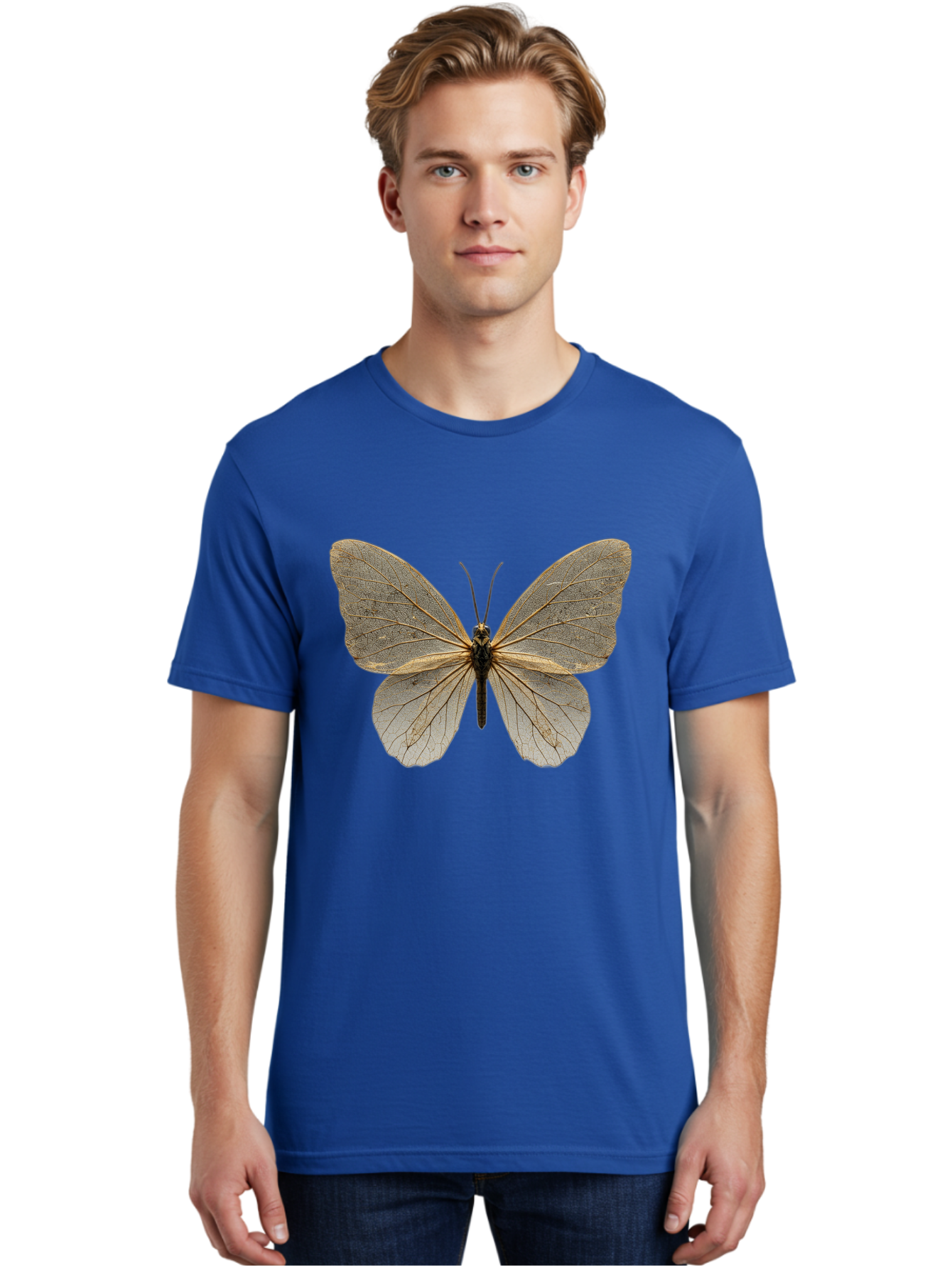 Glasswing-Butterfly Men'S Graphic Tee, 100% Cotton, Comfortable Casual Summer Wear, Machine Washable, Vintage Camera, Old Camera, Antique Camera, Black Camera, Classic Photography, Photography Equipment, Nostalgic Device, Film Camera, Bam547